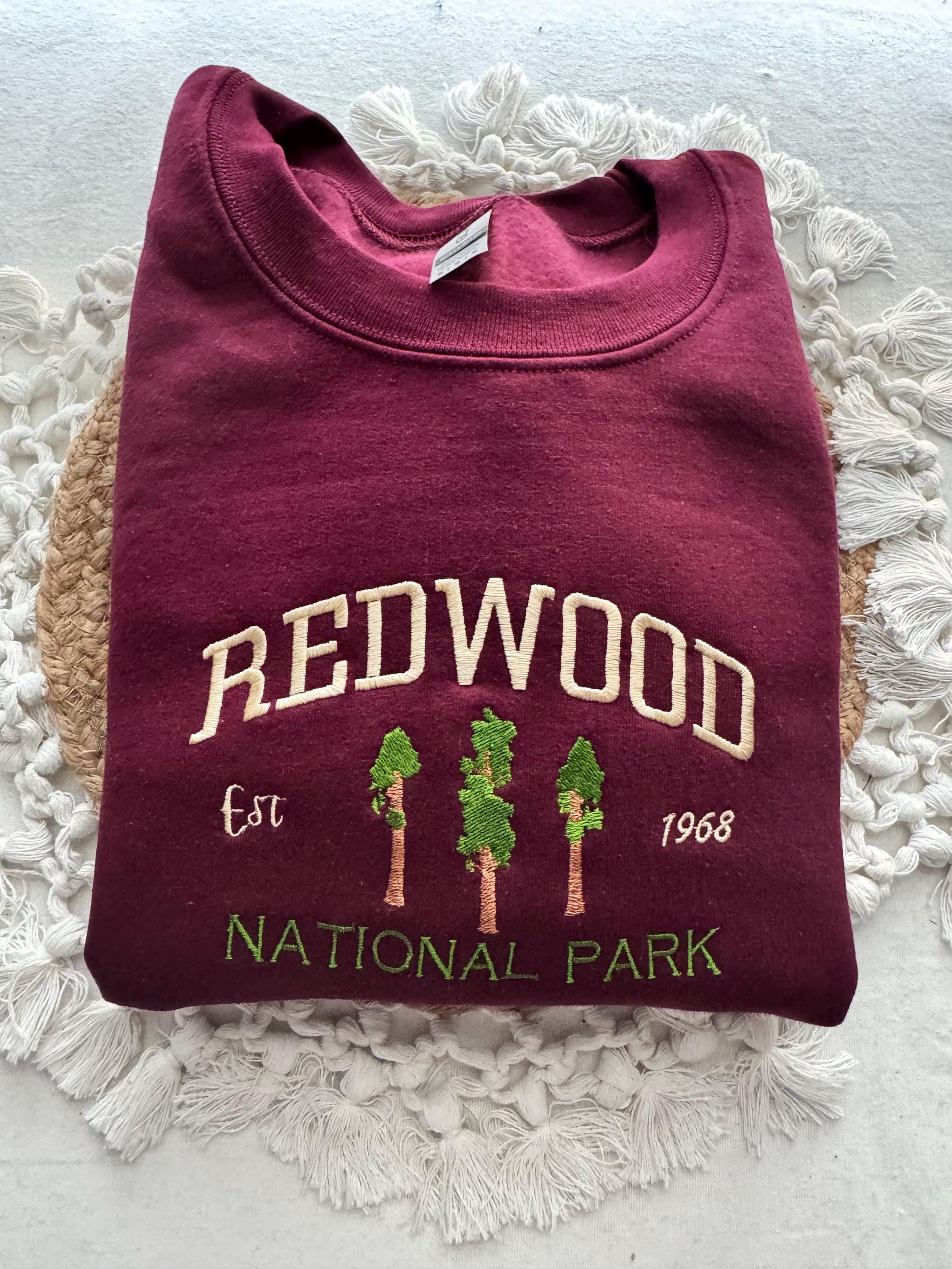 RedWood National Park Embroidered Crewneck Sweatshirt