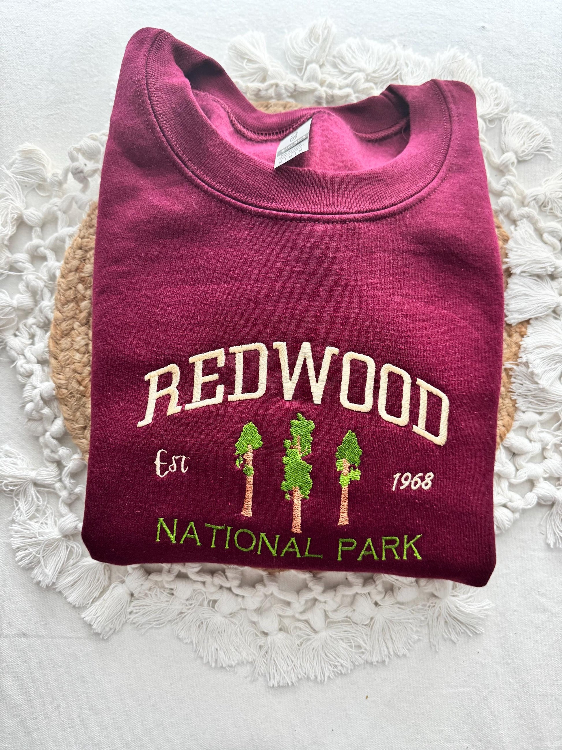 RedWood National Park Embroidered Crewneck Sweatshirt