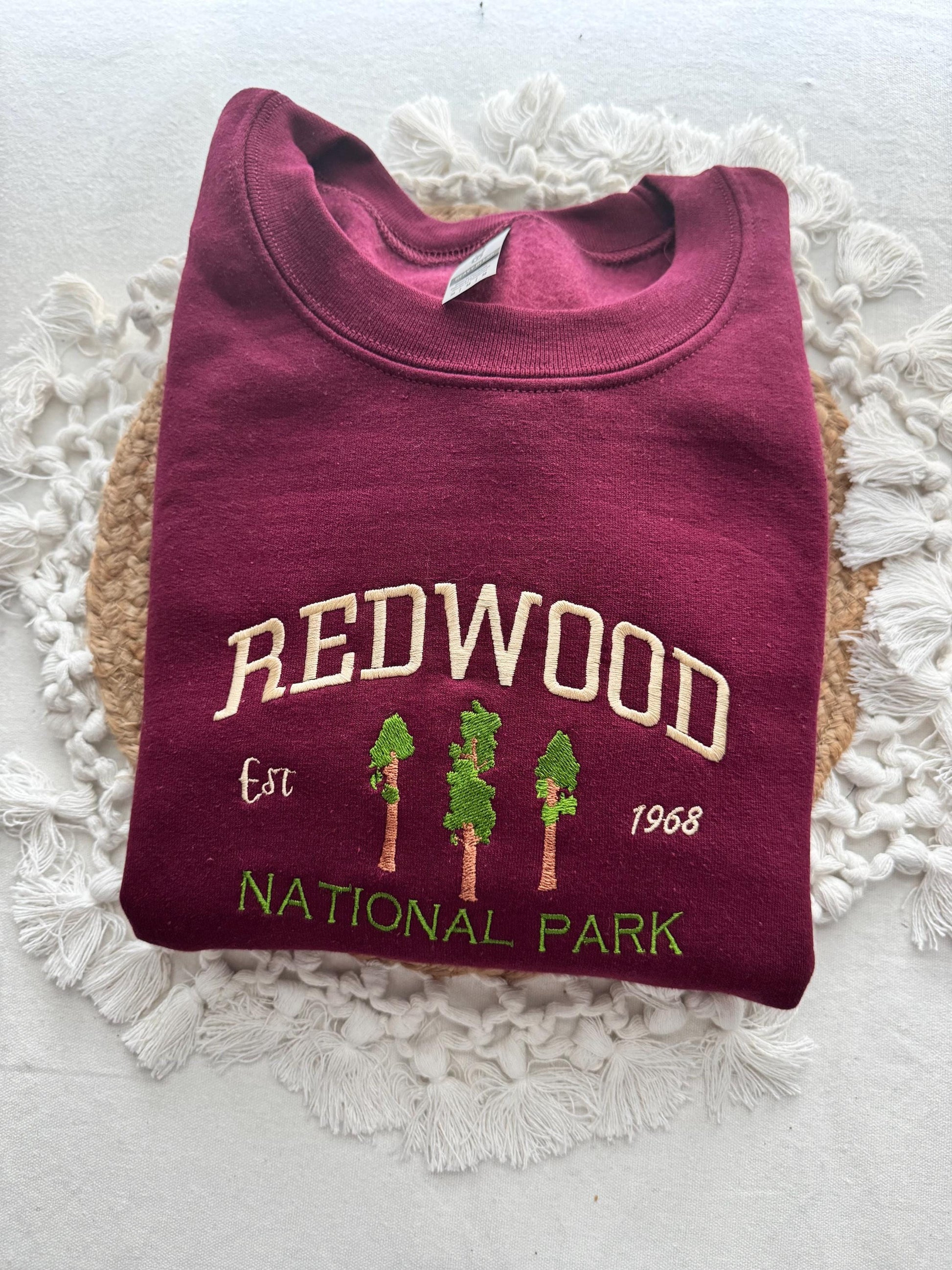 RedWood National Park Embroidered Crewneck Sweatshirt