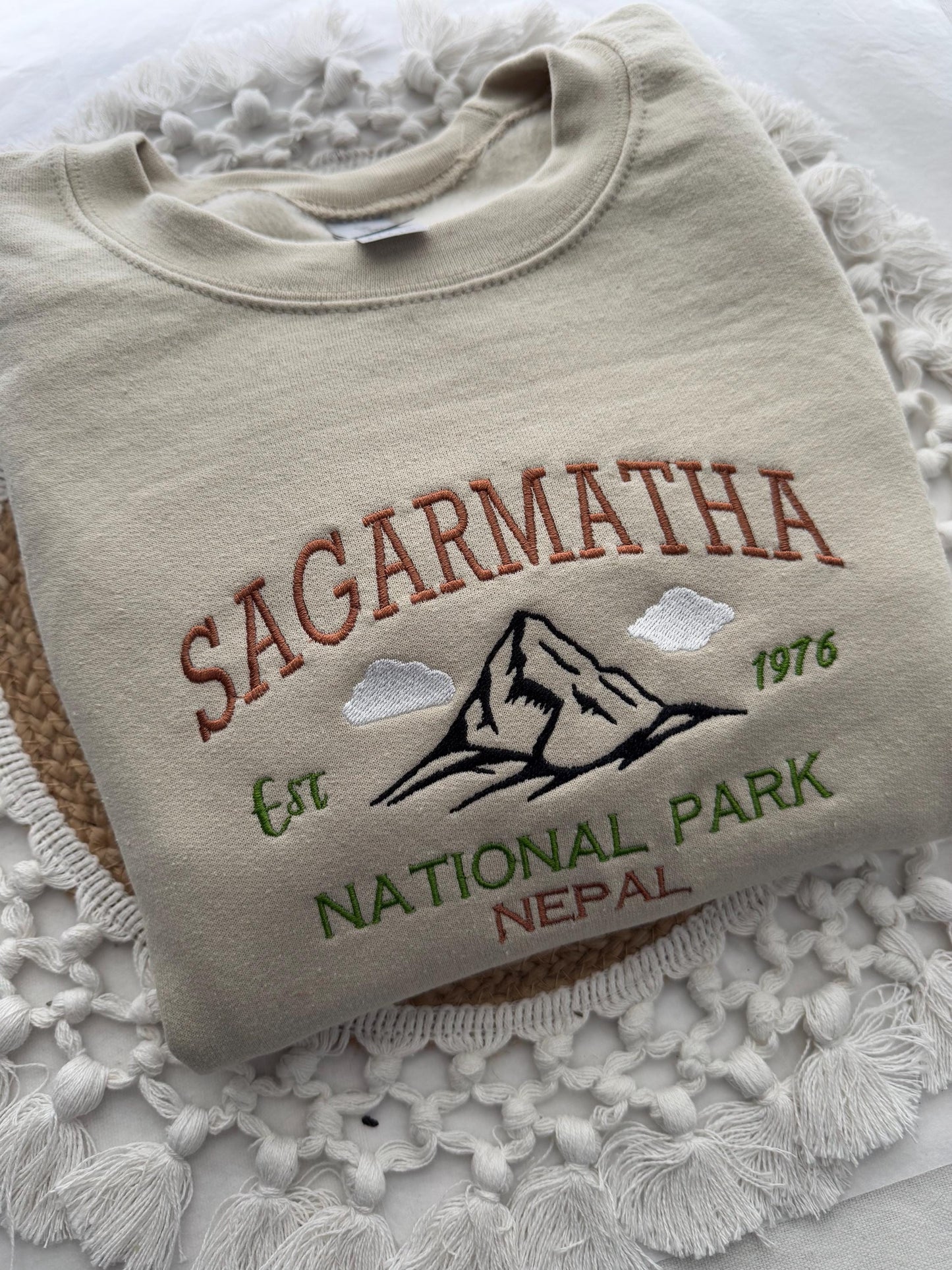 Embroidered Sagarmatha National Park Sweatshirt– Mount Everest Park