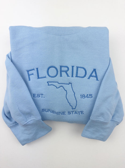 Flordia Embroidered Sweatshirt- Flordia T-Shirt and Sweatshirt