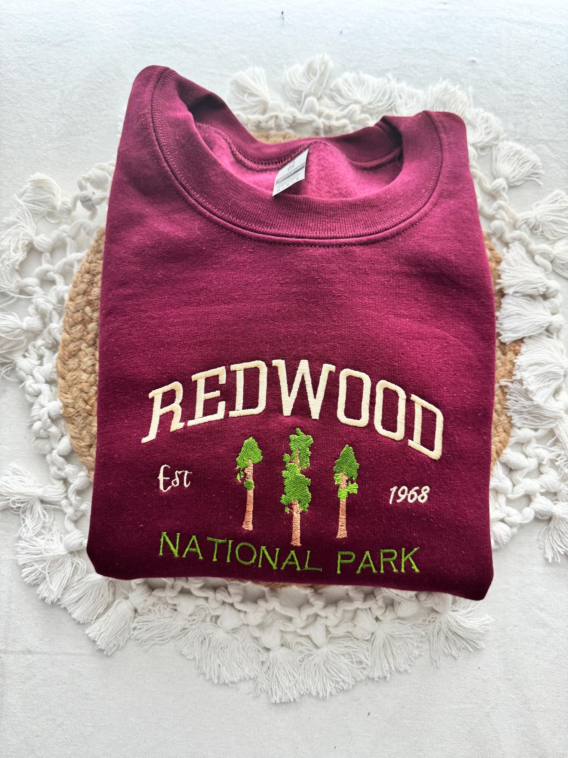 RedWood National Park Embroidered Crewneck Sweatshirt