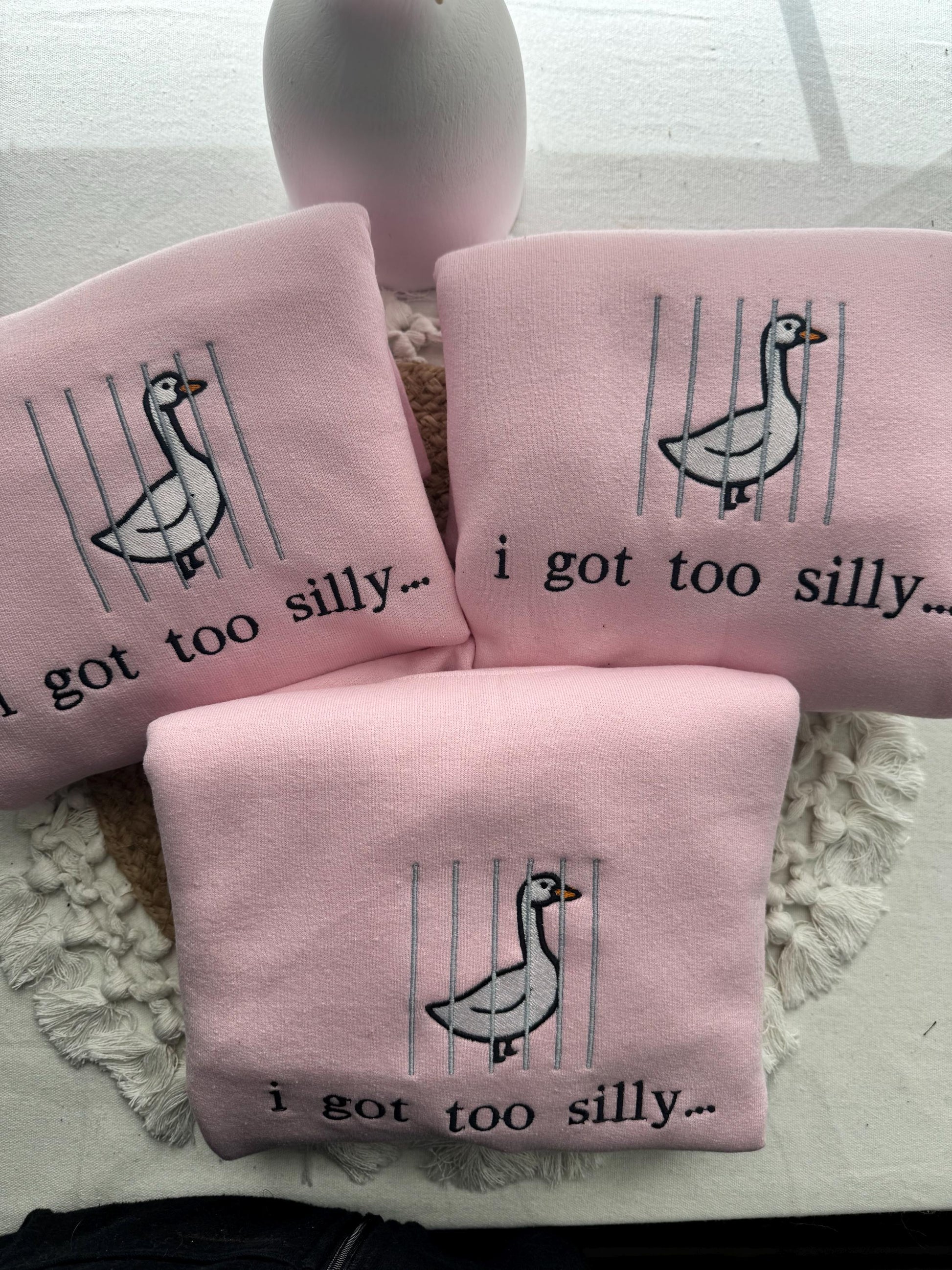I Got Too Silly Embroidered Sweatshirt - Silly Goose Shirt