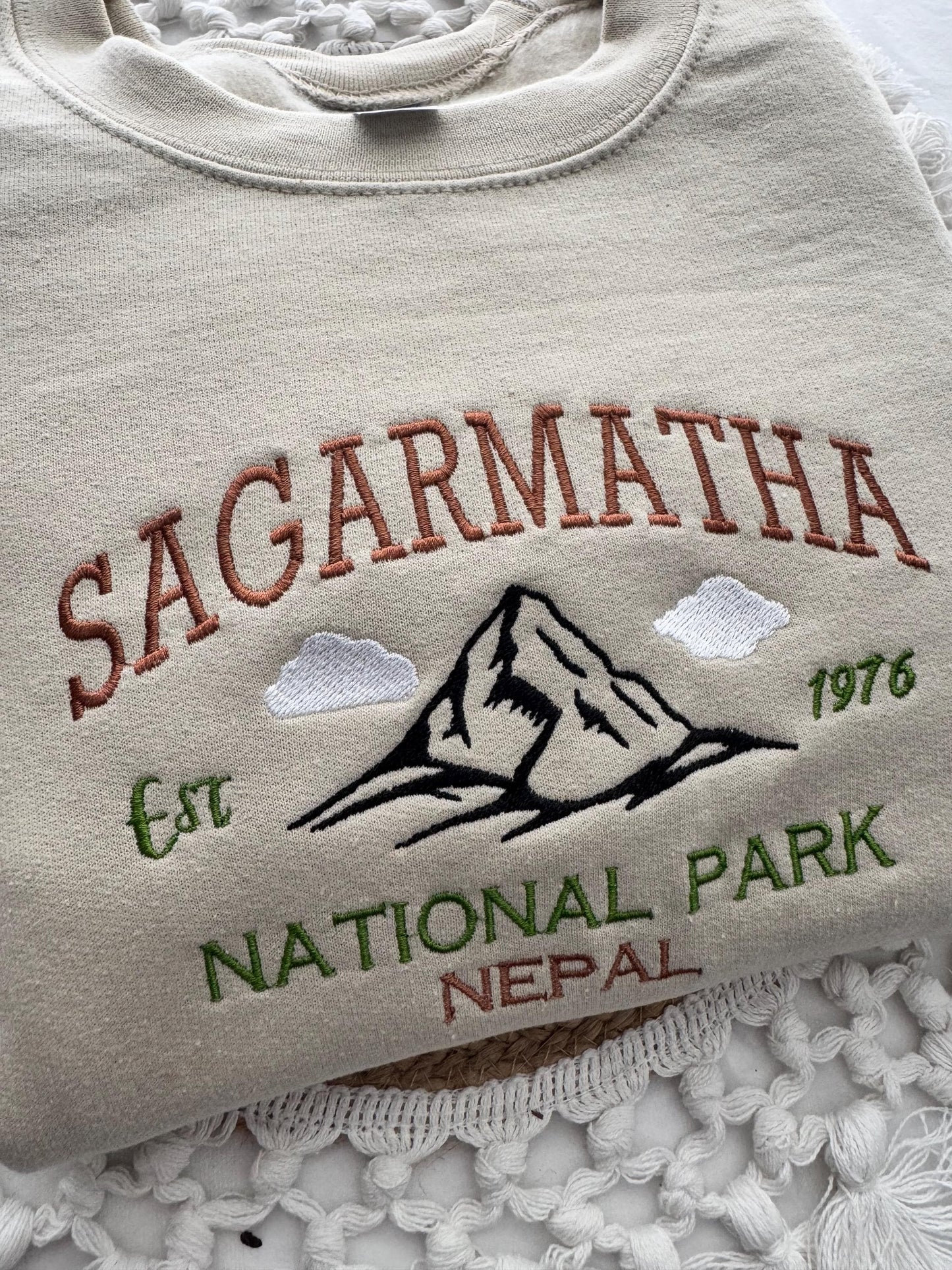 Embroidered Sagarmatha National Park Sweatshirt– Mount Everest Park
