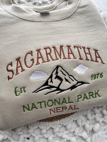 Embroidered Sagarmatha National Park Sweatshirt– Mount Everest Park