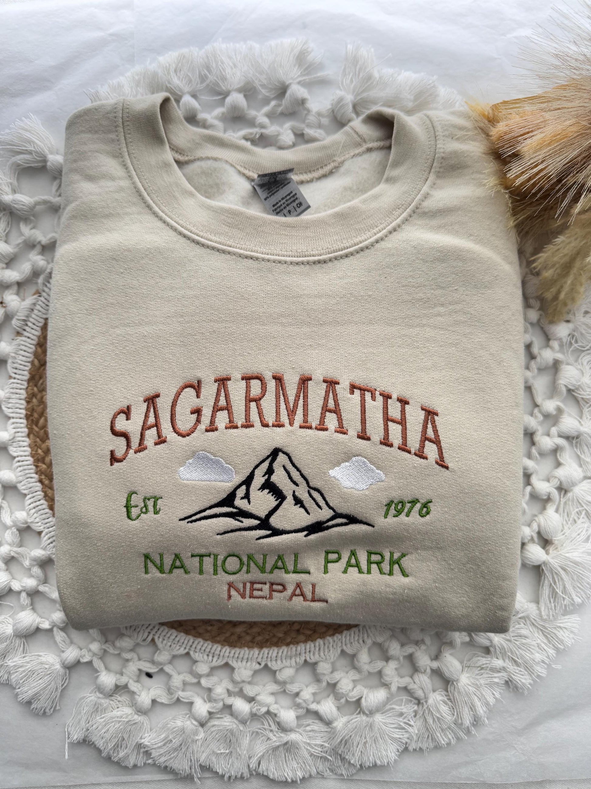 Embroidered Sagarmatha National Park Sweatshirt– Mount Everest Park