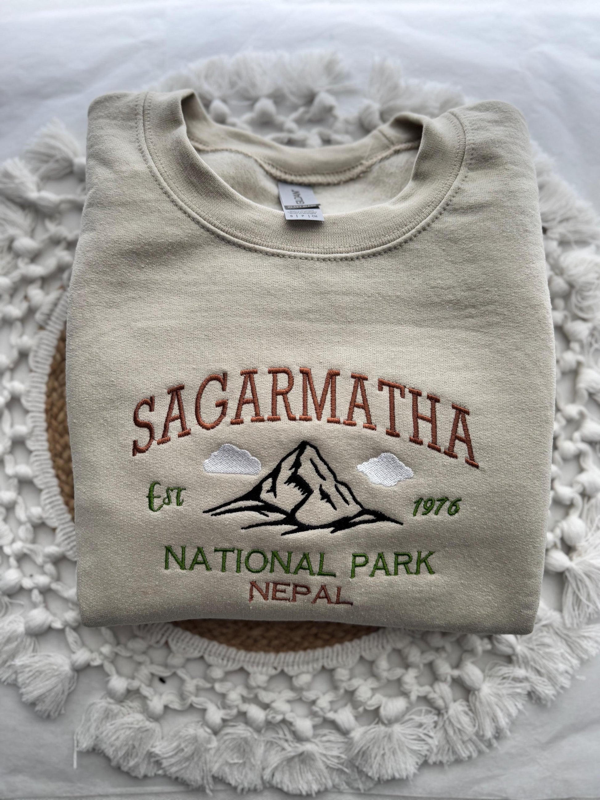 Embroidered Sagarmatha National Park Sweatshirt– Mount Everest Park