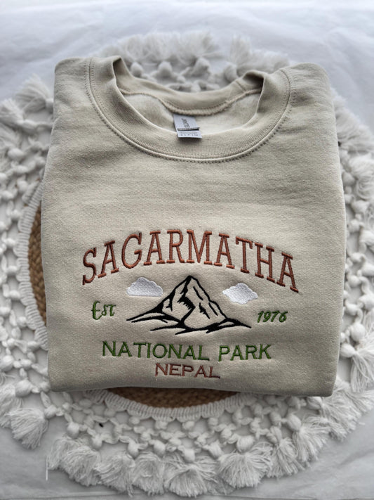 Embroidered Sagarmatha National Park Sweatshirt– Mount Everest Park