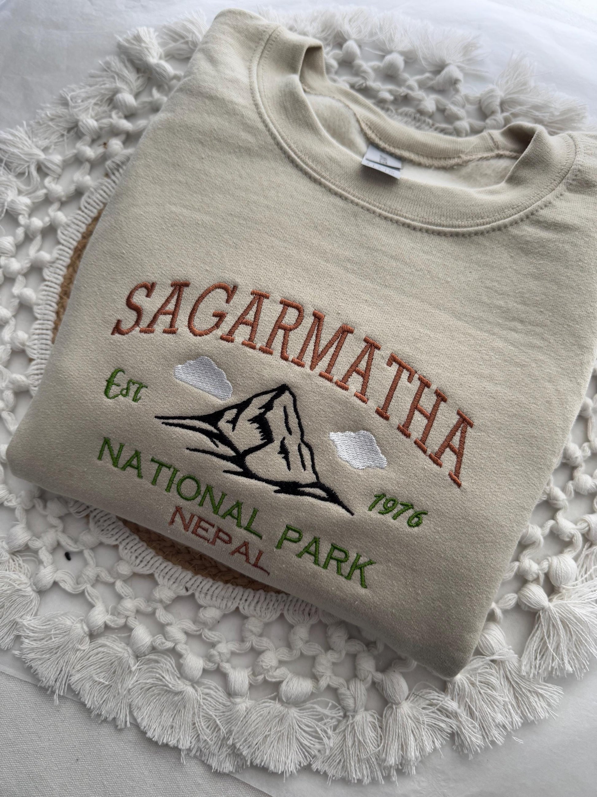 Embroidered Sagarmatha National Park Sweatshirt– Mount Everest Park