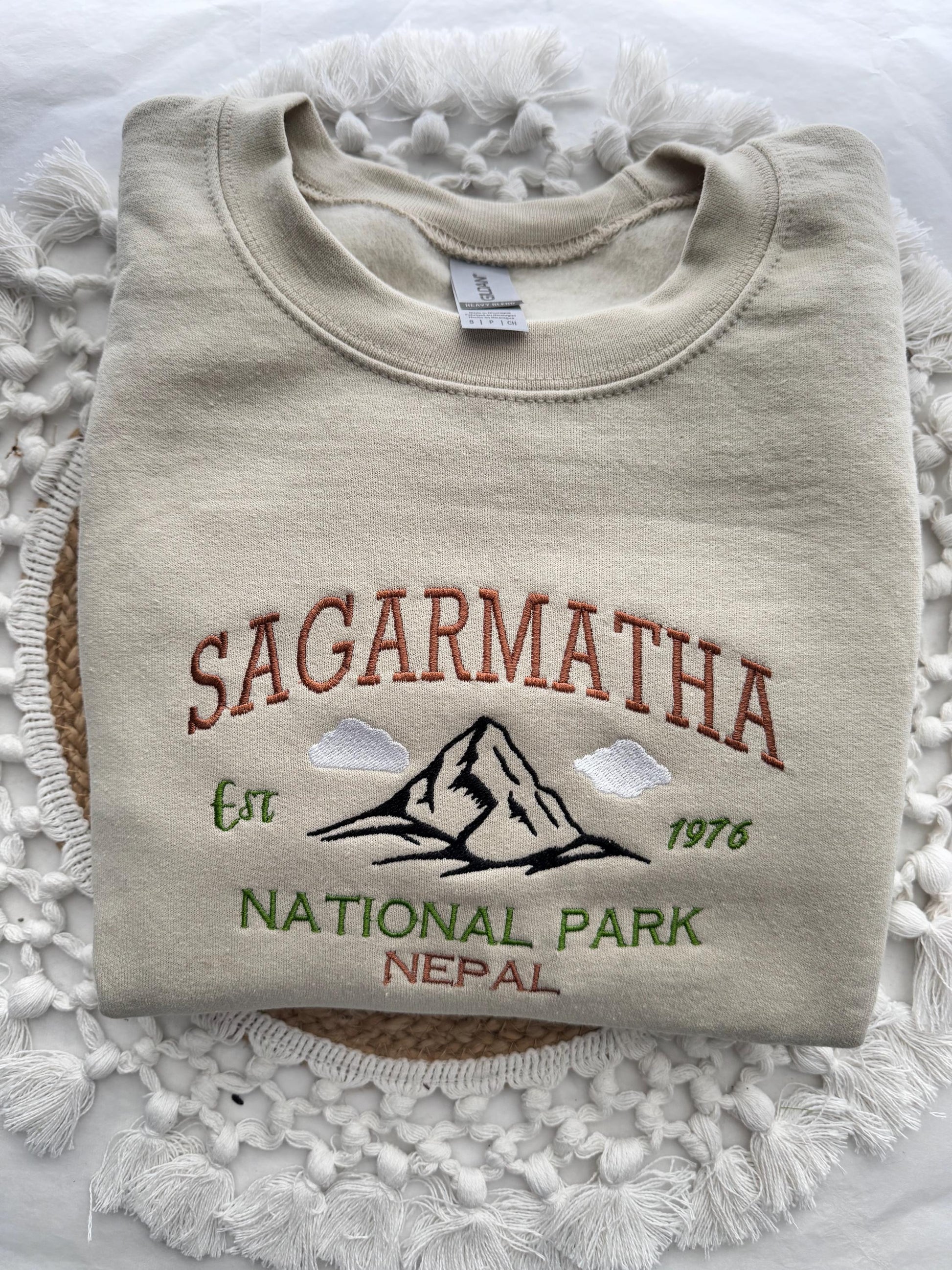 Embroidered Sagarmatha National Park Sweatshirt– Mount Everest Park