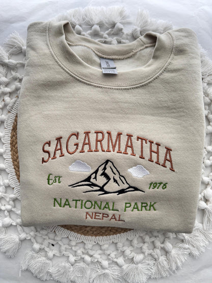 Embroidered Sagarmatha National Park Sweatshirt– Mount Everest Park