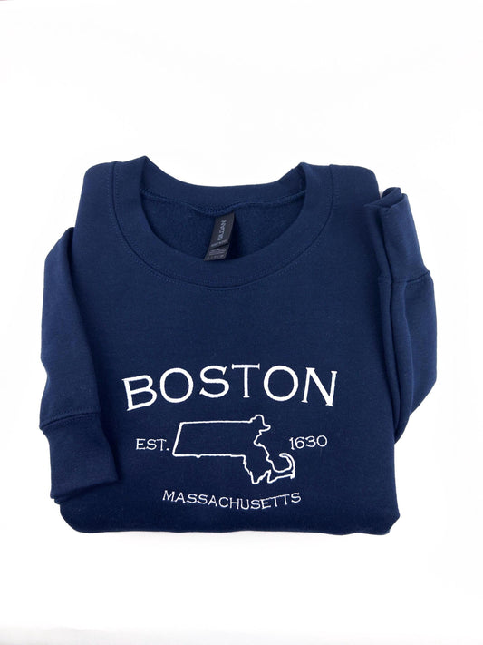Navy sweatshirt

Boston City map sweatshirt