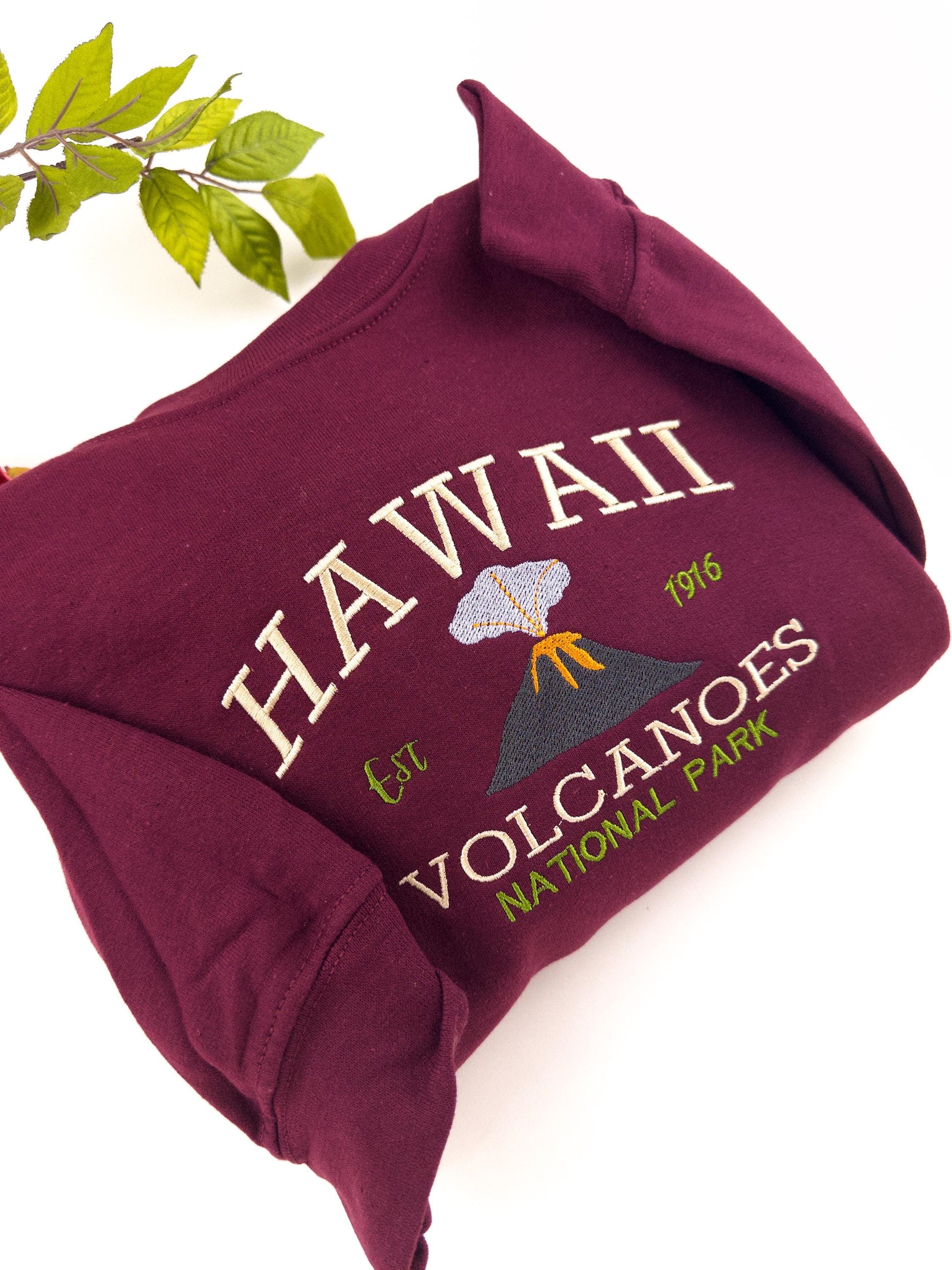 Hawaii Volcanoes National Park Sweatshirt - Embroidered Comfort Colors T-shirt - Custom Hawaiin Hoodie