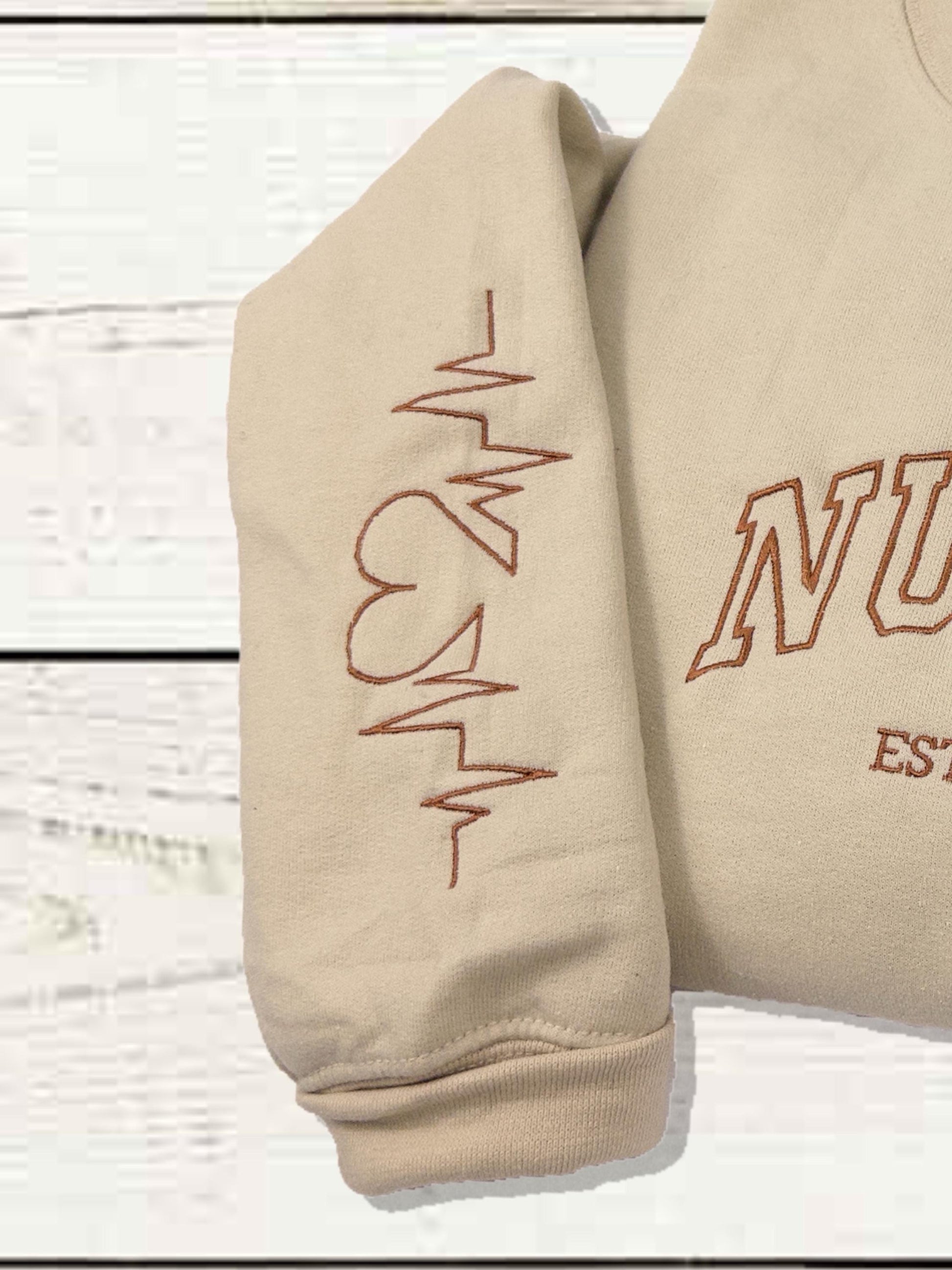 Custom Job, Work Embroidered SweatShirt - Hoodie - Gift For Nurse -Custom Nurse Student Gift , Teacher Gift -Job w Embroidered Sweatshirt