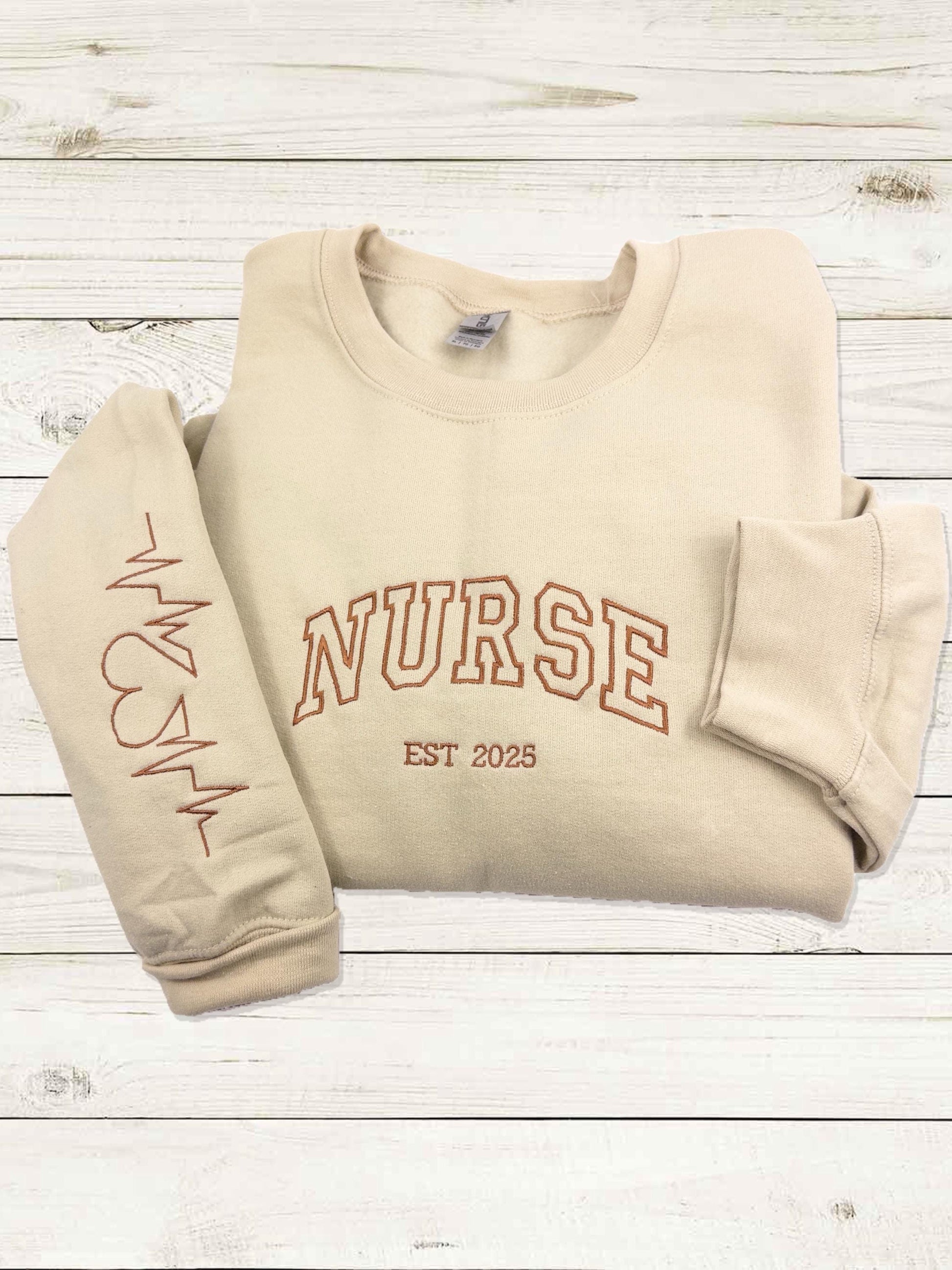 Custom Job, Work Embroidered SweatShirt - Hoodie - Gift For Nurse -Custom Nurse Student Gift , Teacher Gift -Job w Embroidered Sweatshirt
