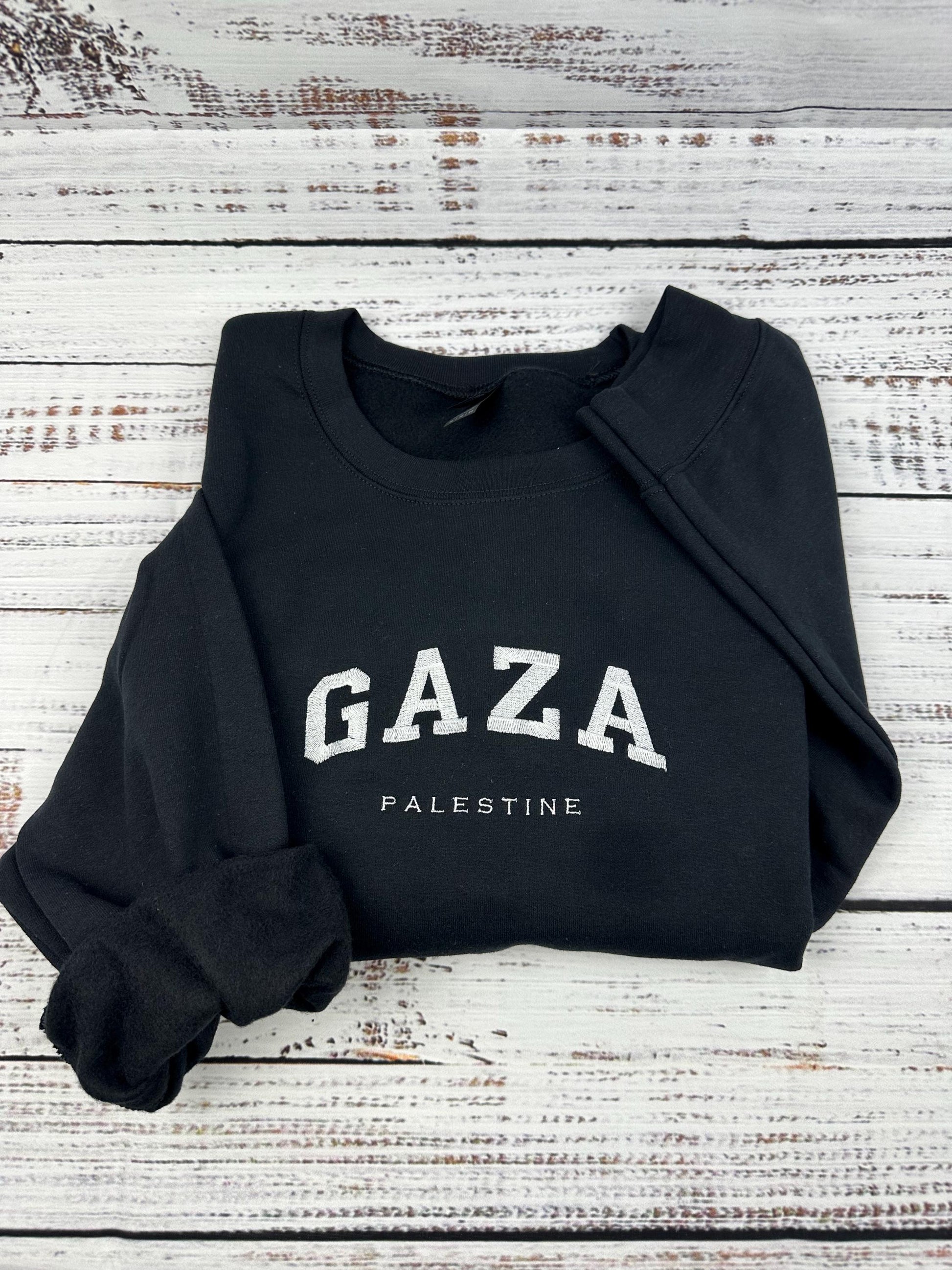 Gaza Palestine Embroidered Sweater - Palestinian Shirt