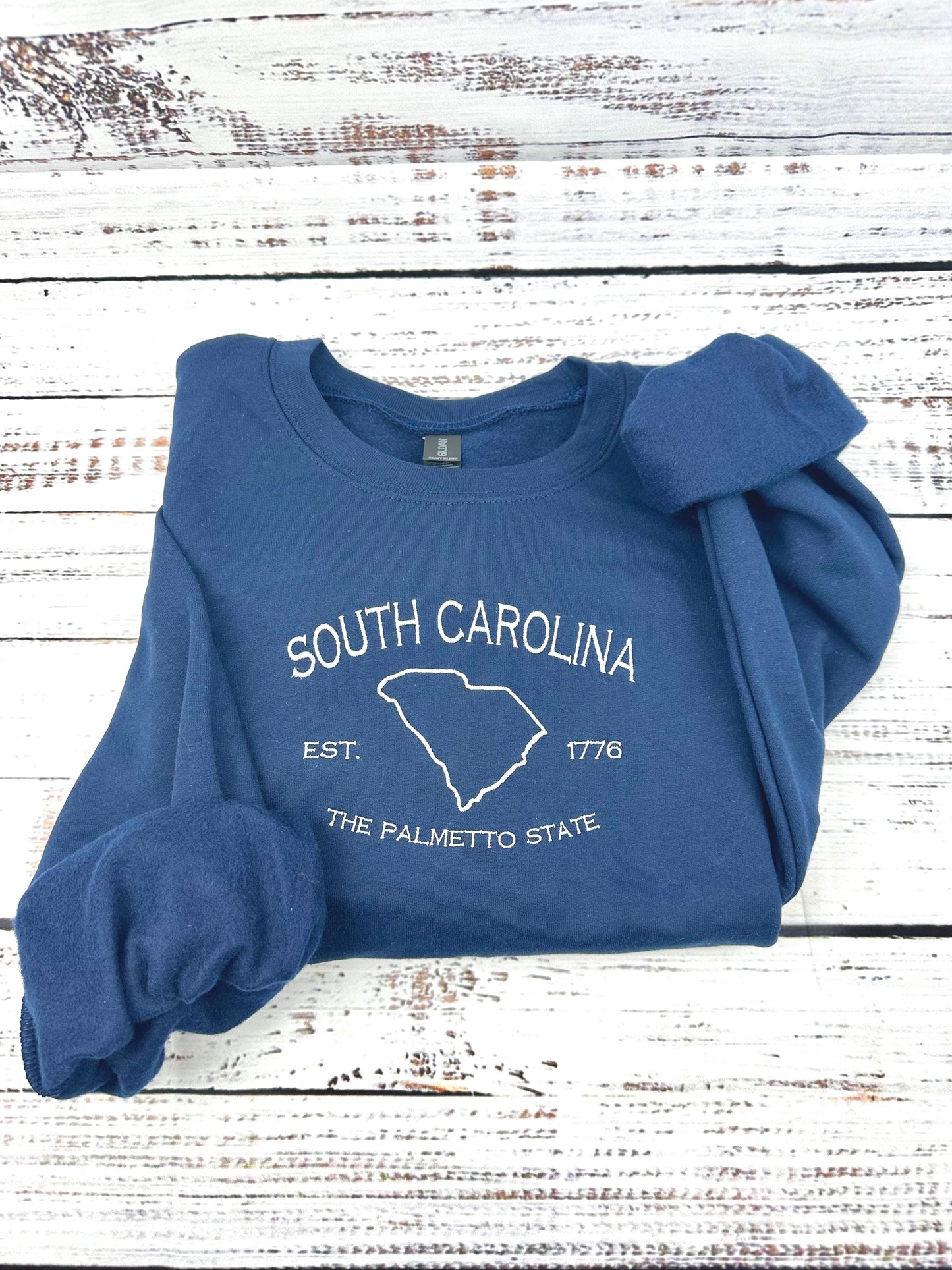 South Carolina Embroidered Sweatshirt- South Carolina T-Shirt and Sweatshirt
