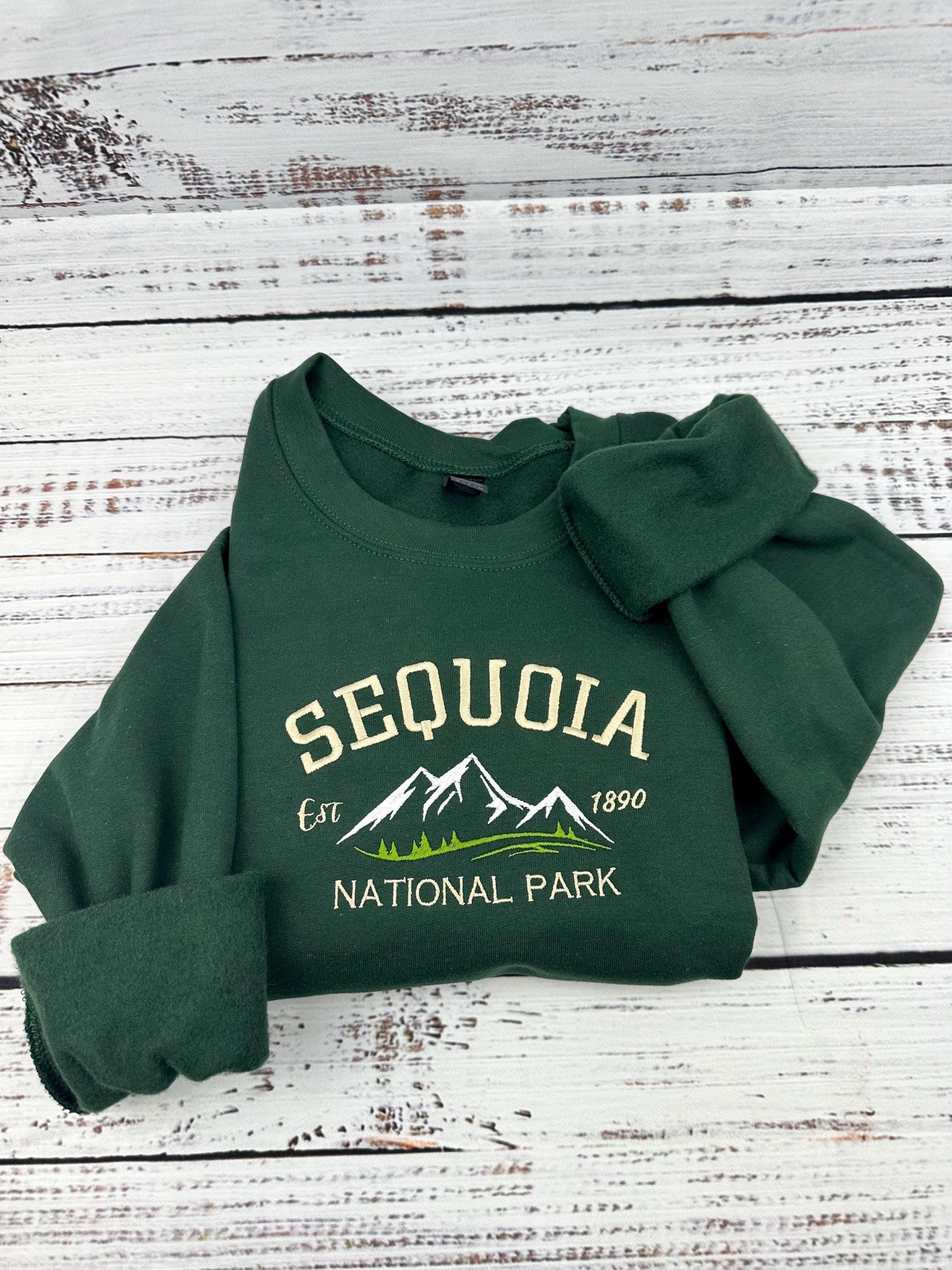 Sequoia National Park Embroidered Crewneck-embroidered Crewneck-National Park Sweatshirt
