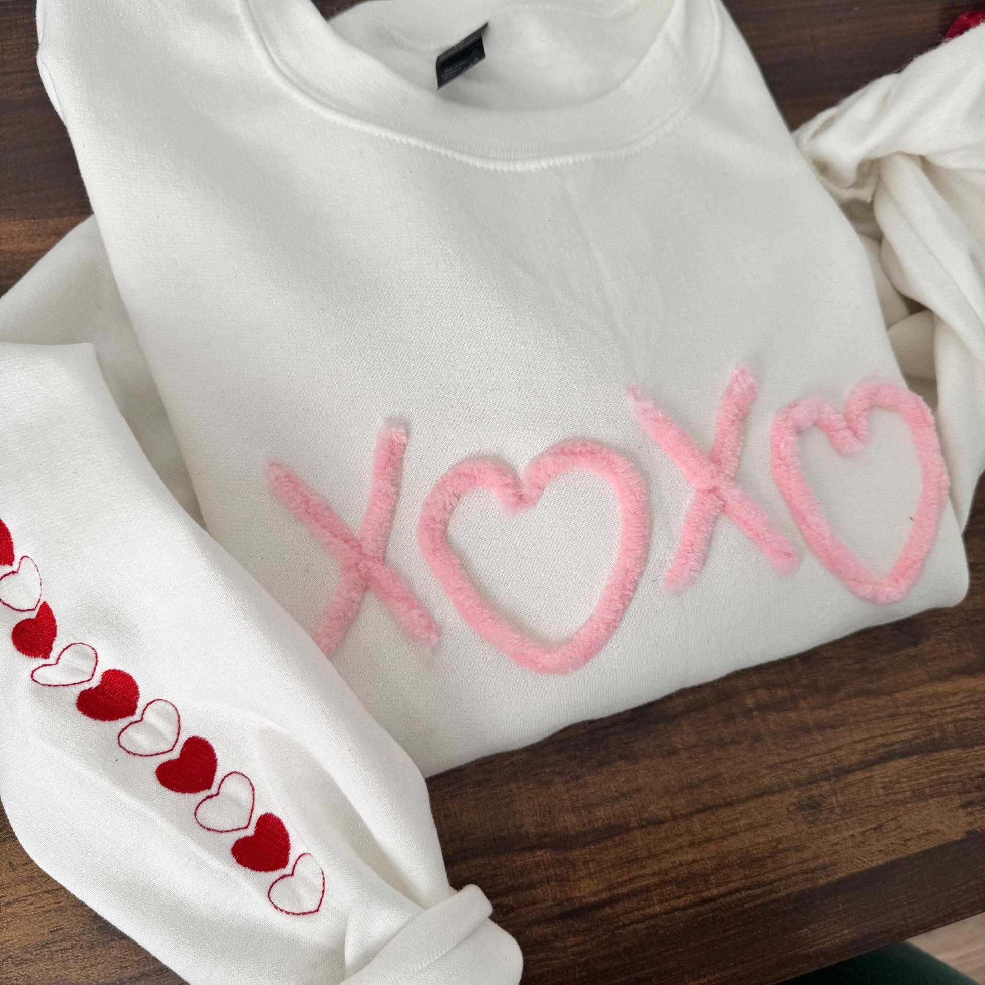 Womens XOXO Valentines Hearts Sweatshirt, Valentine's Day Shirt, Hearts Valentine, Valentine Sweatshirt, Women's Valentines Day Sweatshirt,