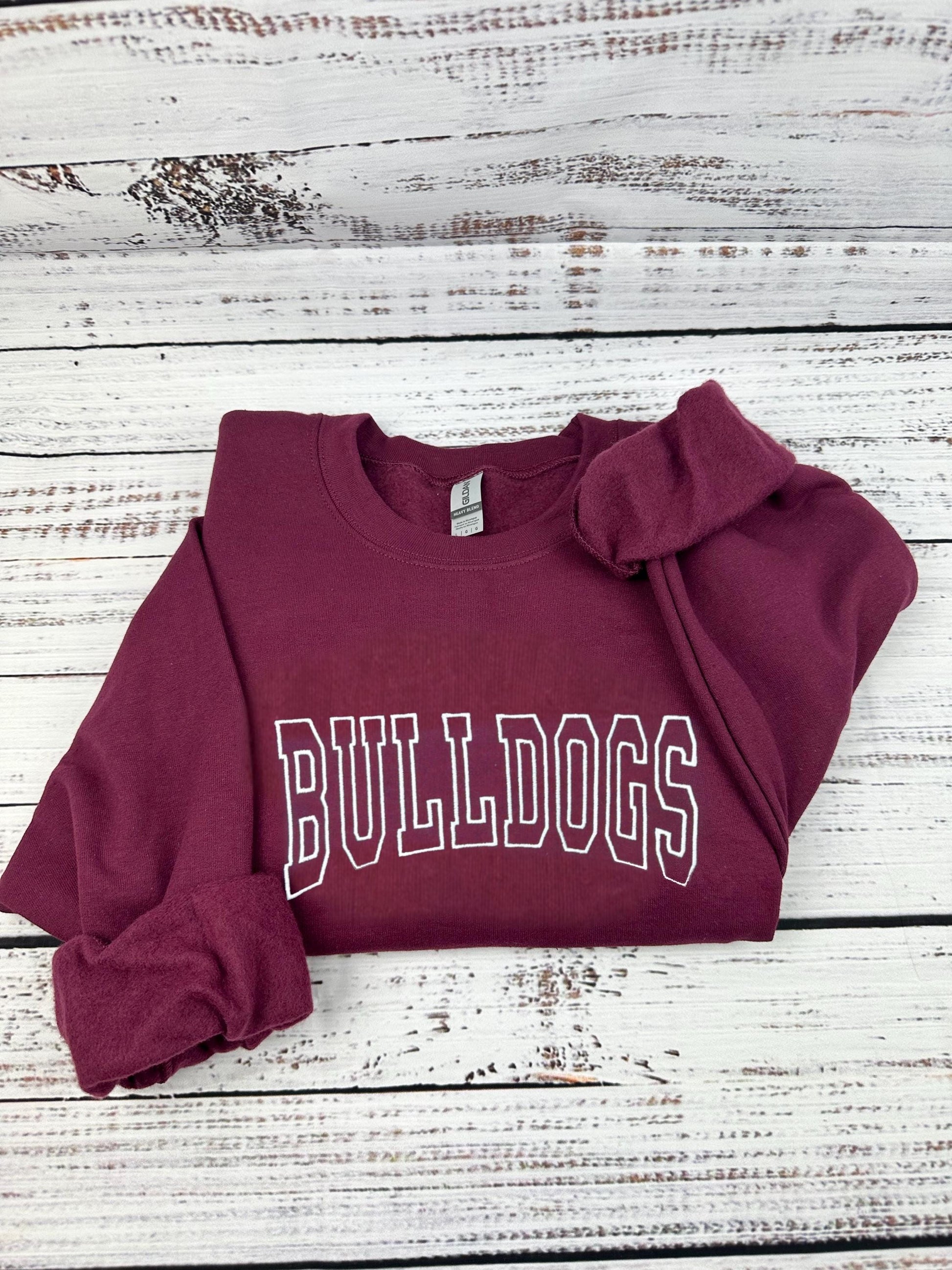 Custom Embroidered Team Sweatshirt/Hoodie, Mascot Sweatshirt, Embroidered Team Hoodie, Eagles, Bulldogs, Grizzlies, Tigers, Personalized