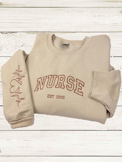 Custom Job, Work Embroidered SweatShirt - Hoodie - Gift For Nurse -Custom Nurse Student Gift , Teacher Gift -Job w Embroidered Sweatshirt