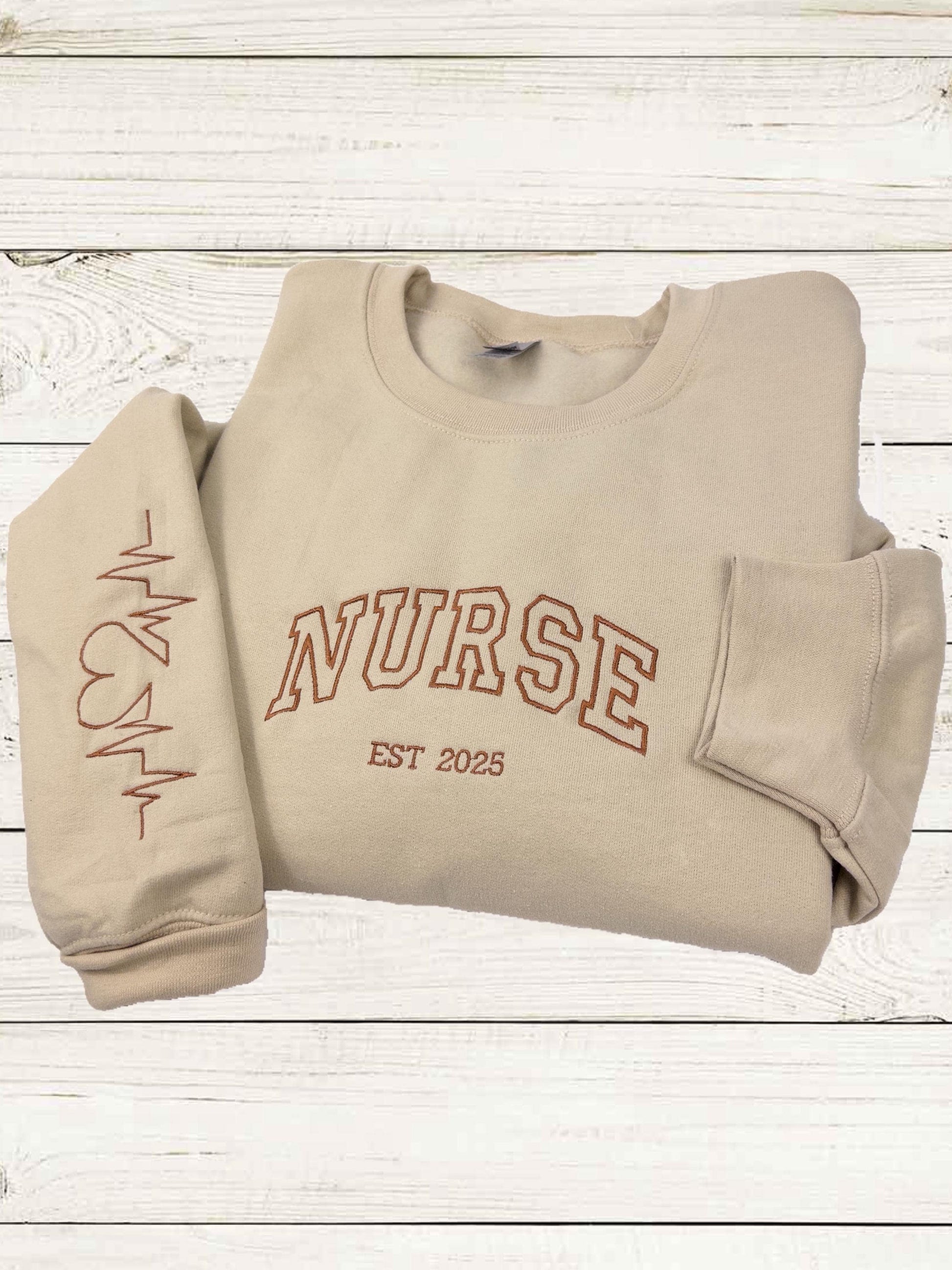 Custom Nurse Embroidered SweatShirt - Hoodie - Gift For Nurse -Custom Nurse Student Gift , Nurse Embroidered Sweatshirt
