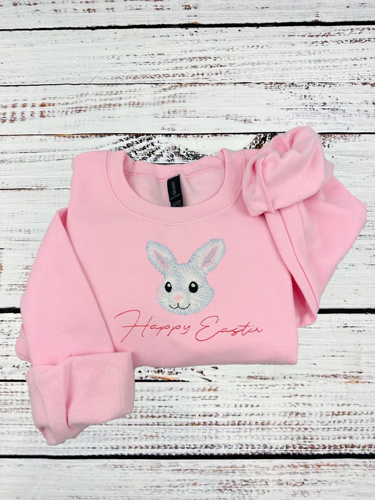 Easter Bunny Embroidered Hoodie/Sweatshirt - Cozy Spring Bunny Shirt, Holiday Pullover, Cute Easter Gift, Gifts for Her/Him