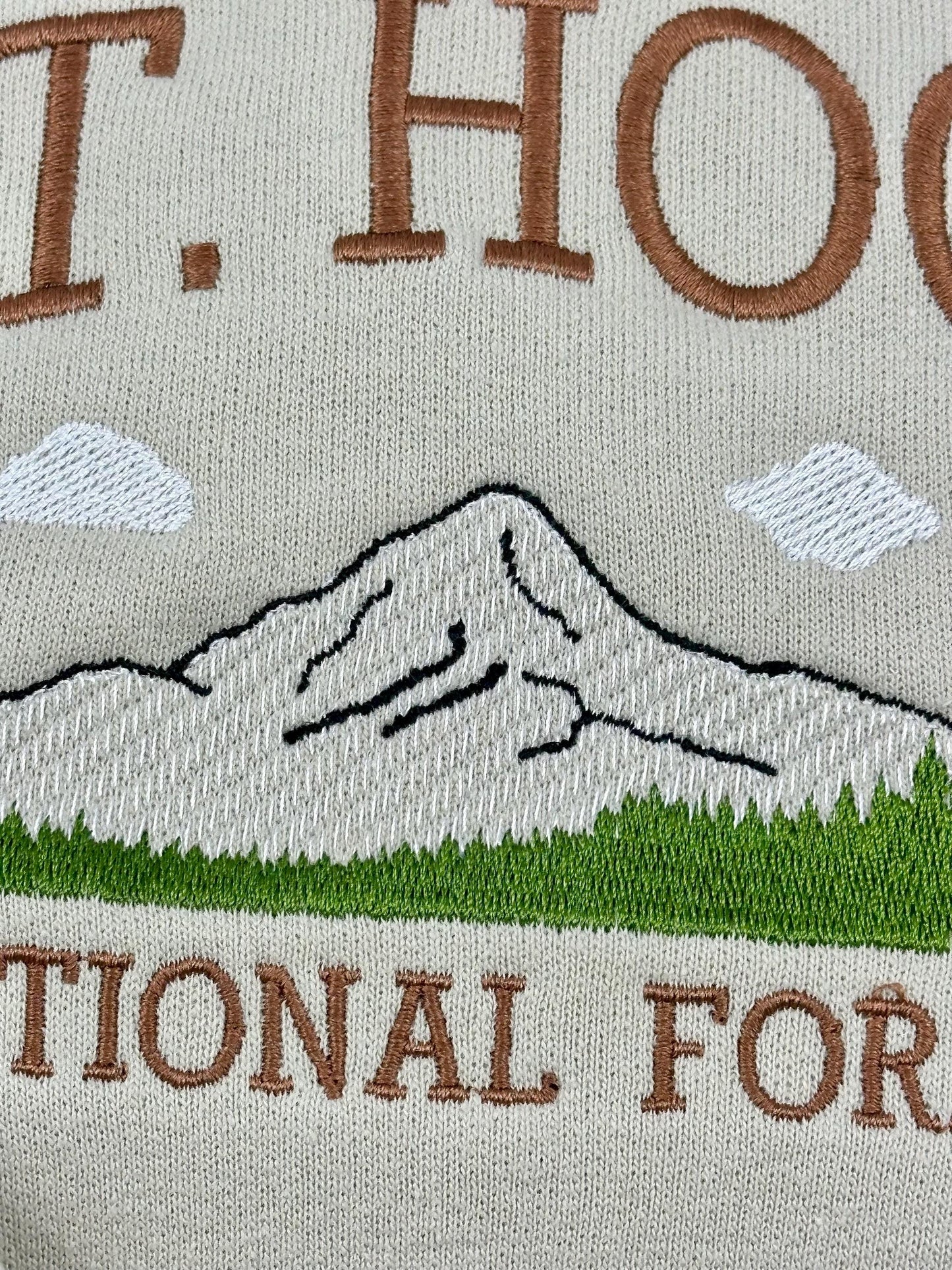 Mt. Hood National Forest Embroidered Sweatshirt | Nature Lover's Hoodie | PNW Inspired Design