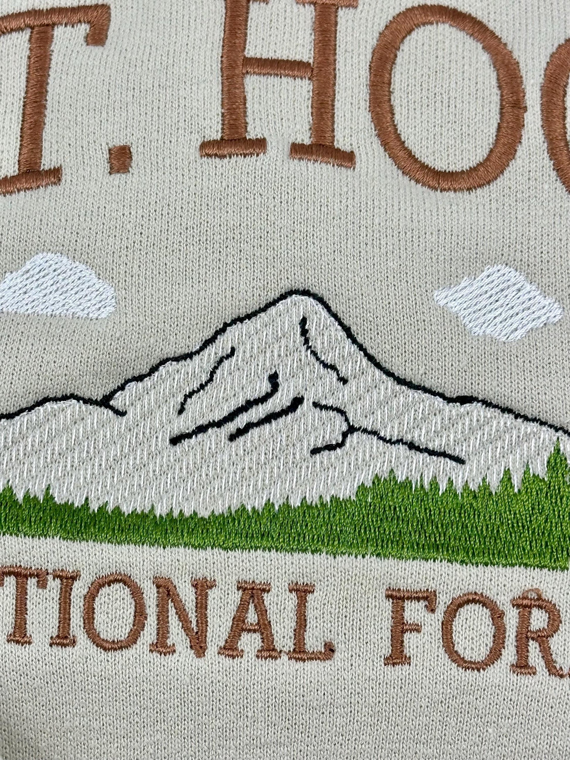 Mt. Hood National Forest Embroidered Sweatshirt | Nature Lover's Hoodie | PNW Inspired Design