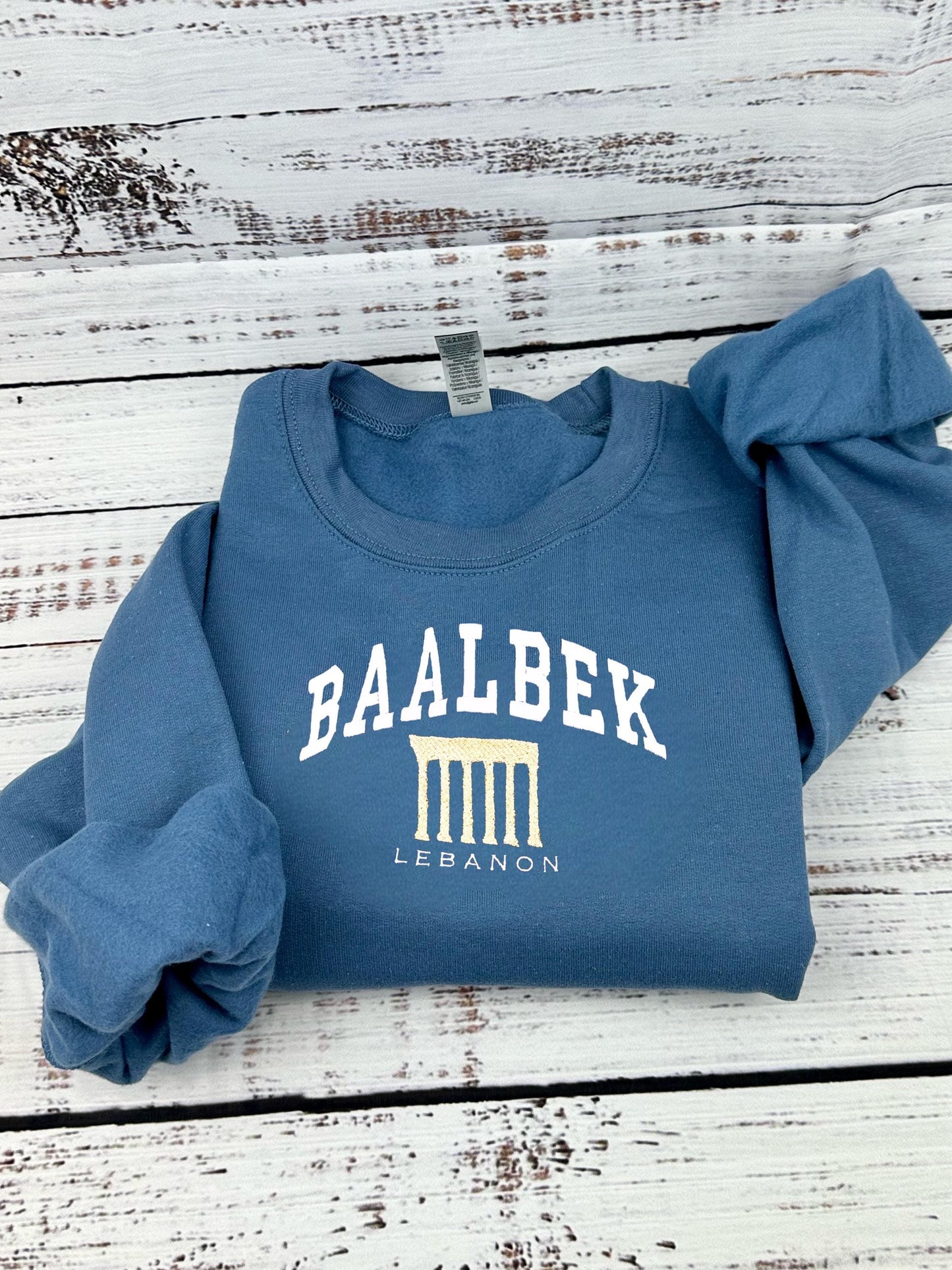 Baalbek Sweatshirt | Baalbek Lebanon Embroidered Lebanese City Design | Cozy & Trendy Unisex Hoodie