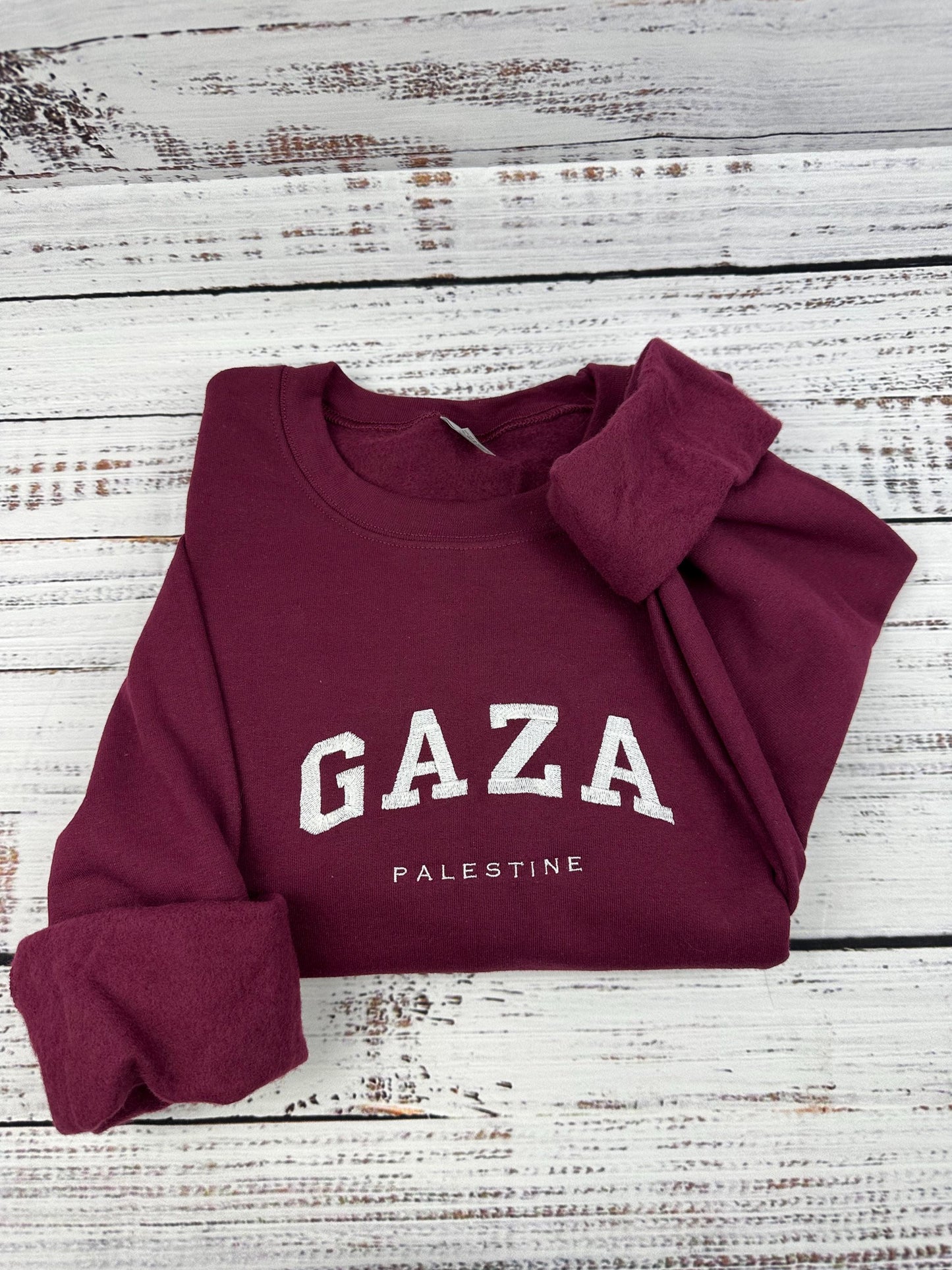 Gaza Palestine Embroidered Sweater - Palestinian Shirt