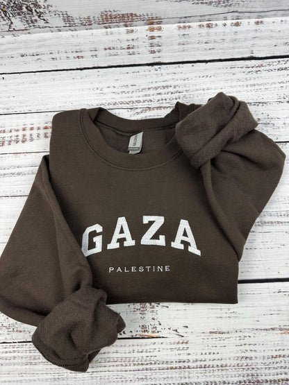 Gaza Palestine Embroidered Sweater - Palestinian Shirt