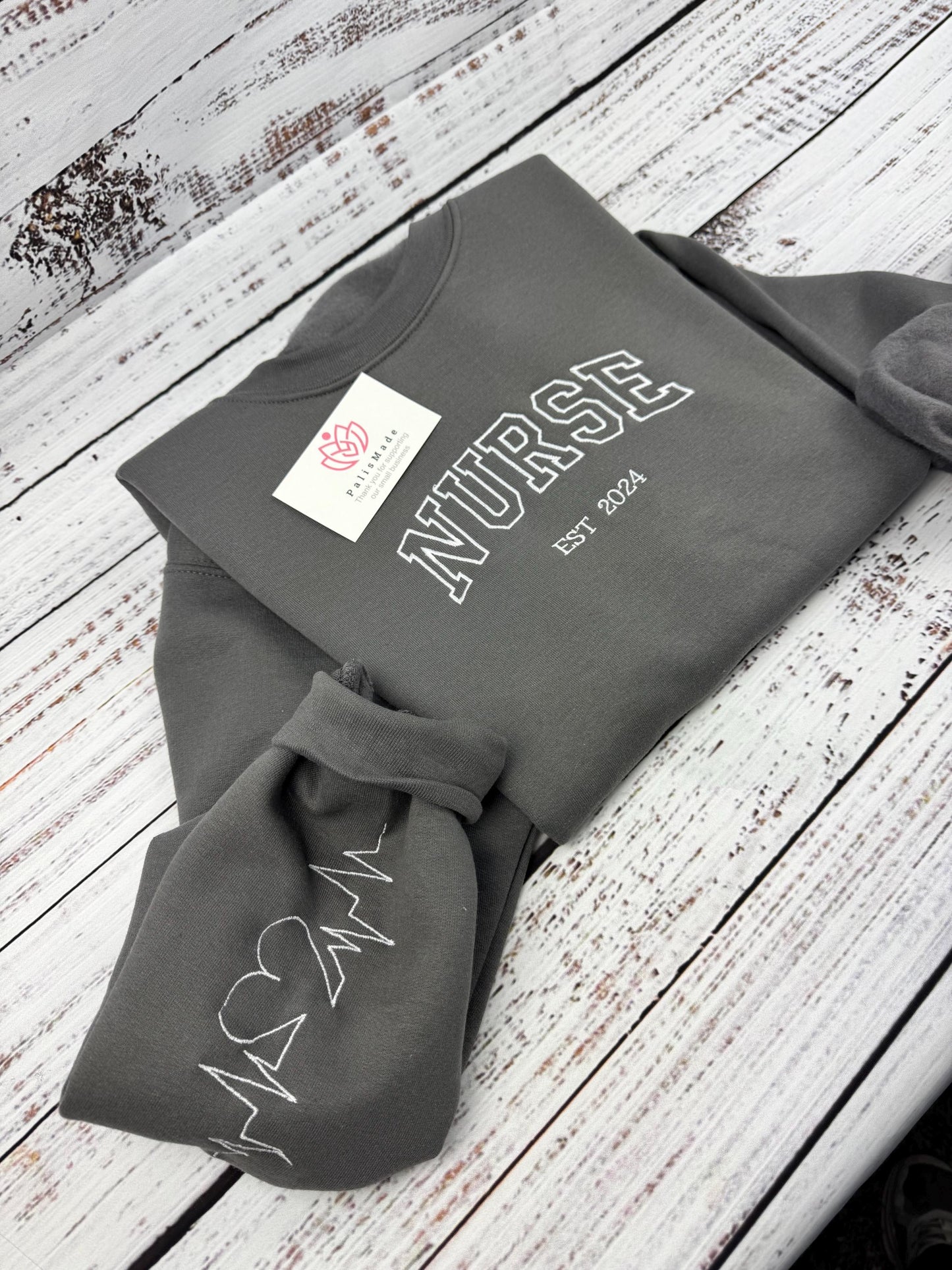 Custom Job, Work Embroidered SweatShirt - Hoodie - Gift For Nurse -Custom Nurse Student Gift , Teacher Gift -Job w Embroidered Sweatshirt