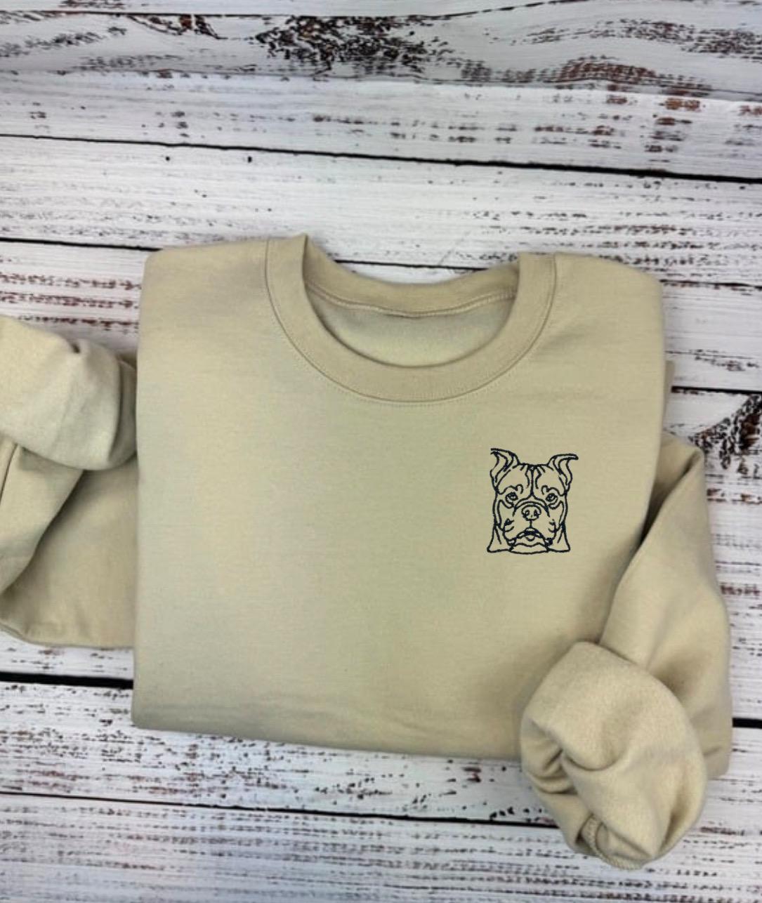 Custom Dog Embroidered Hoodie and Sweatshirt