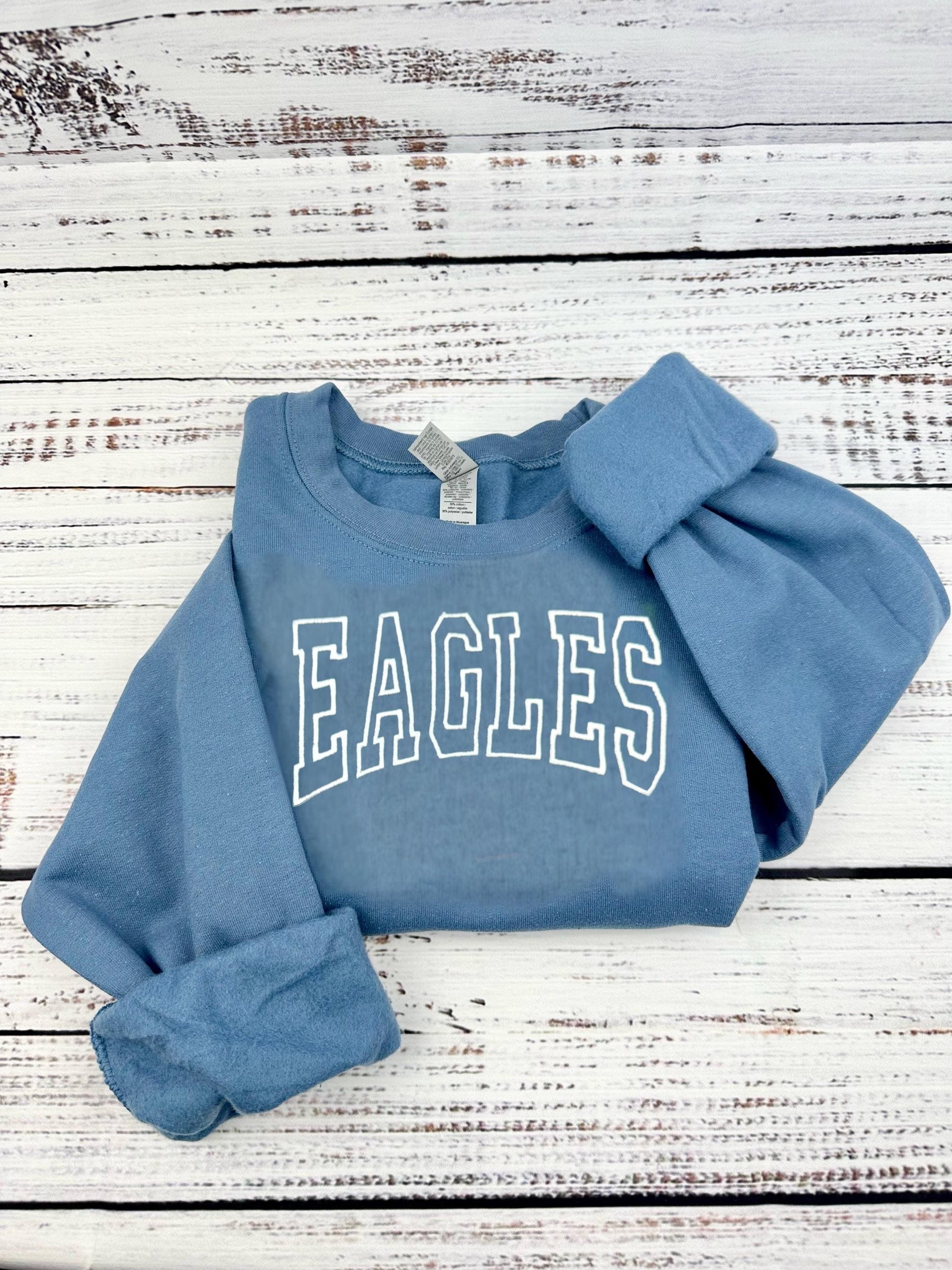 Custom Embroidered Team Sweatshirt/Hoodie, Mascot Sweatshirt, Embroidered Team Hoodie, Eagles, Bulldogs, Grizzlies, Tigers, Personalized