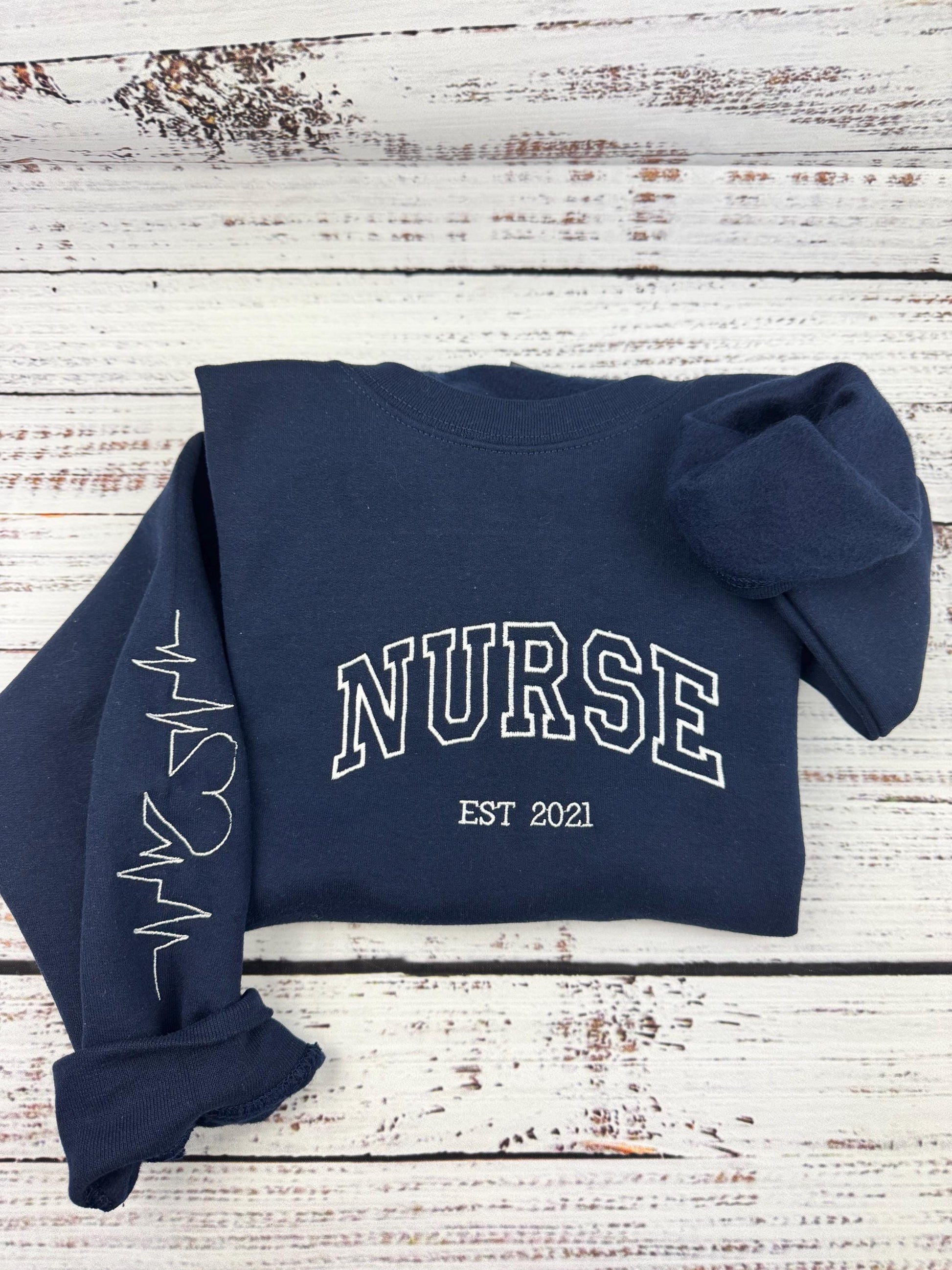 Custom Job, Work Embroidered SweatShirt - Hoodie - Gift For Nurse -Custom Nurse Student Gift , Teacher Gift -Job w Embroidered Sweatshirt