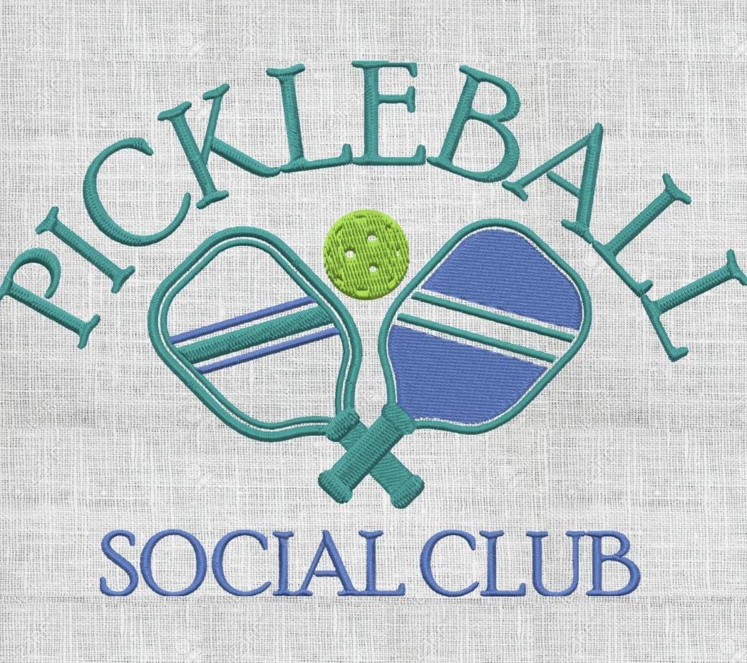 Pickle ball Social Club Embroidered Sweatshirt – Cozy & Stylish Pickle ball Gift