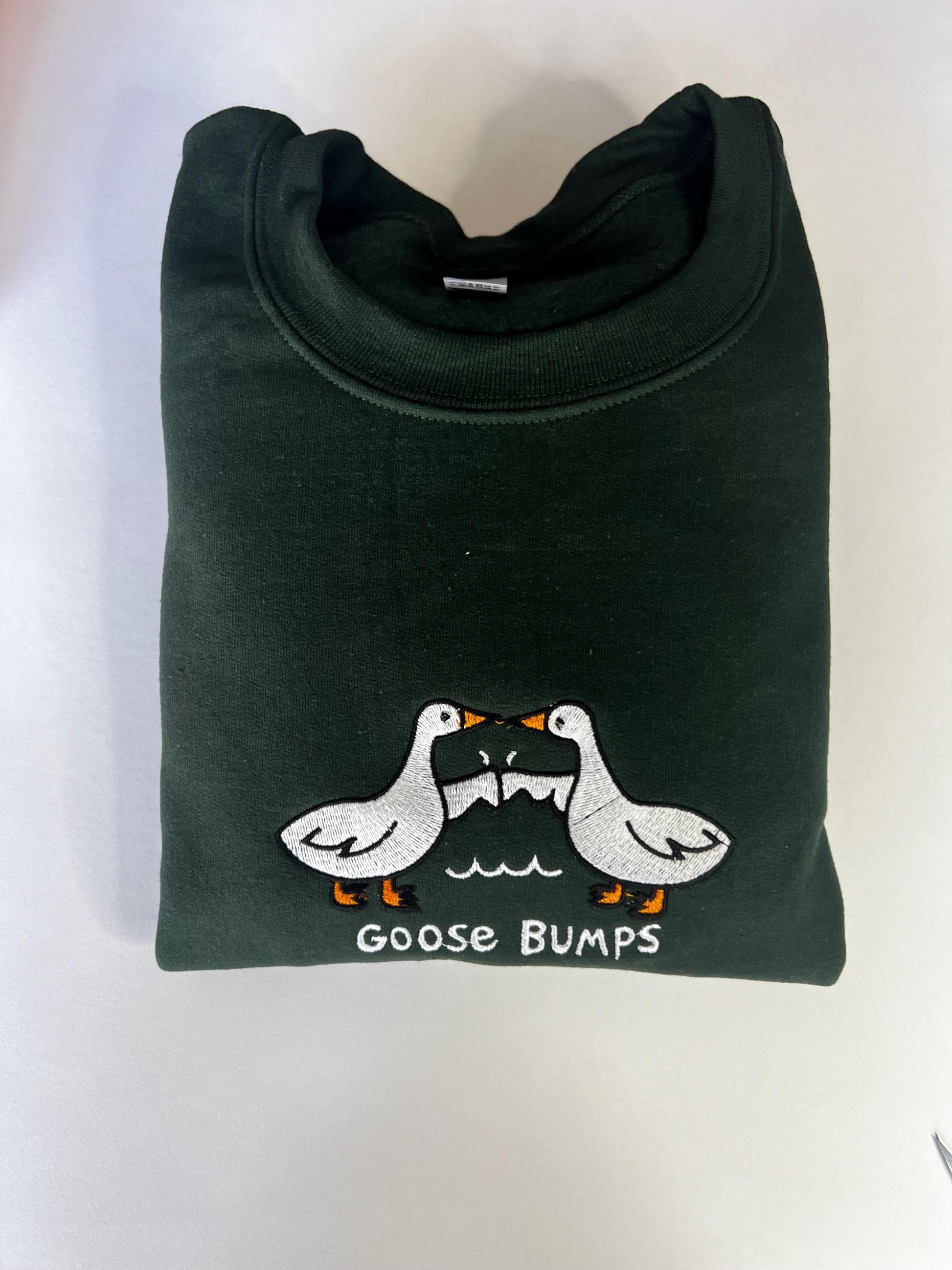 Embroidered Goose Bumps Sweatshirt/ Silly Goose Embroidered crewneck \ Funny T-shirt Unisex