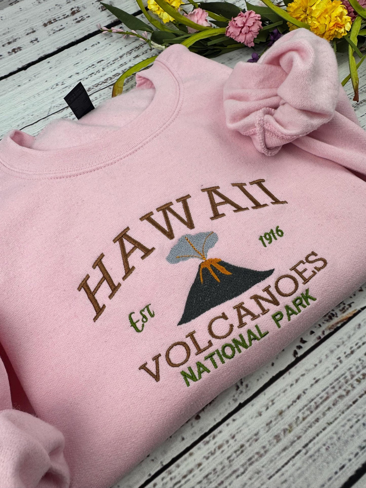 Hawaii Volcanoes National Park Sweatshirt - Embroidered Comfort Colors T-shirt - Custom Hawaiin Hoodie