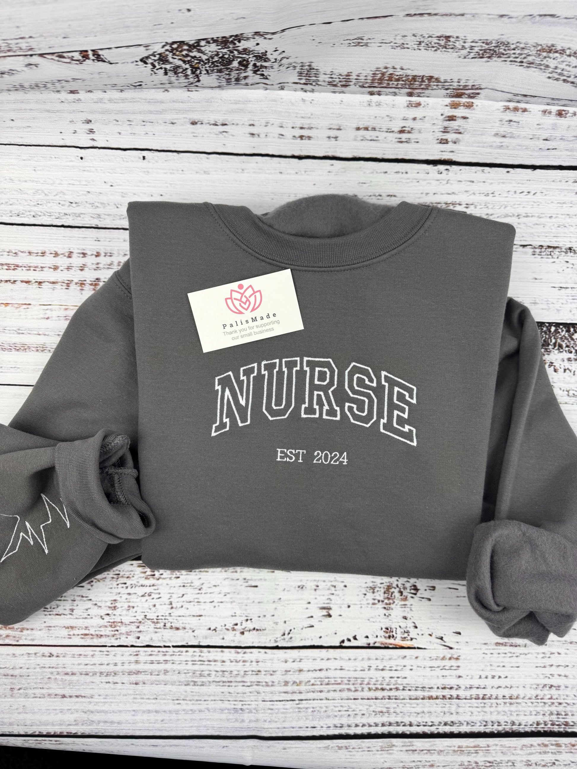 Custom Job, Work Embroidered SweatShirt - Hoodie - Gift For Nurse -Custom Nurse Student Gift , Teacher Gift -Job w Embroidered Sweatshirt