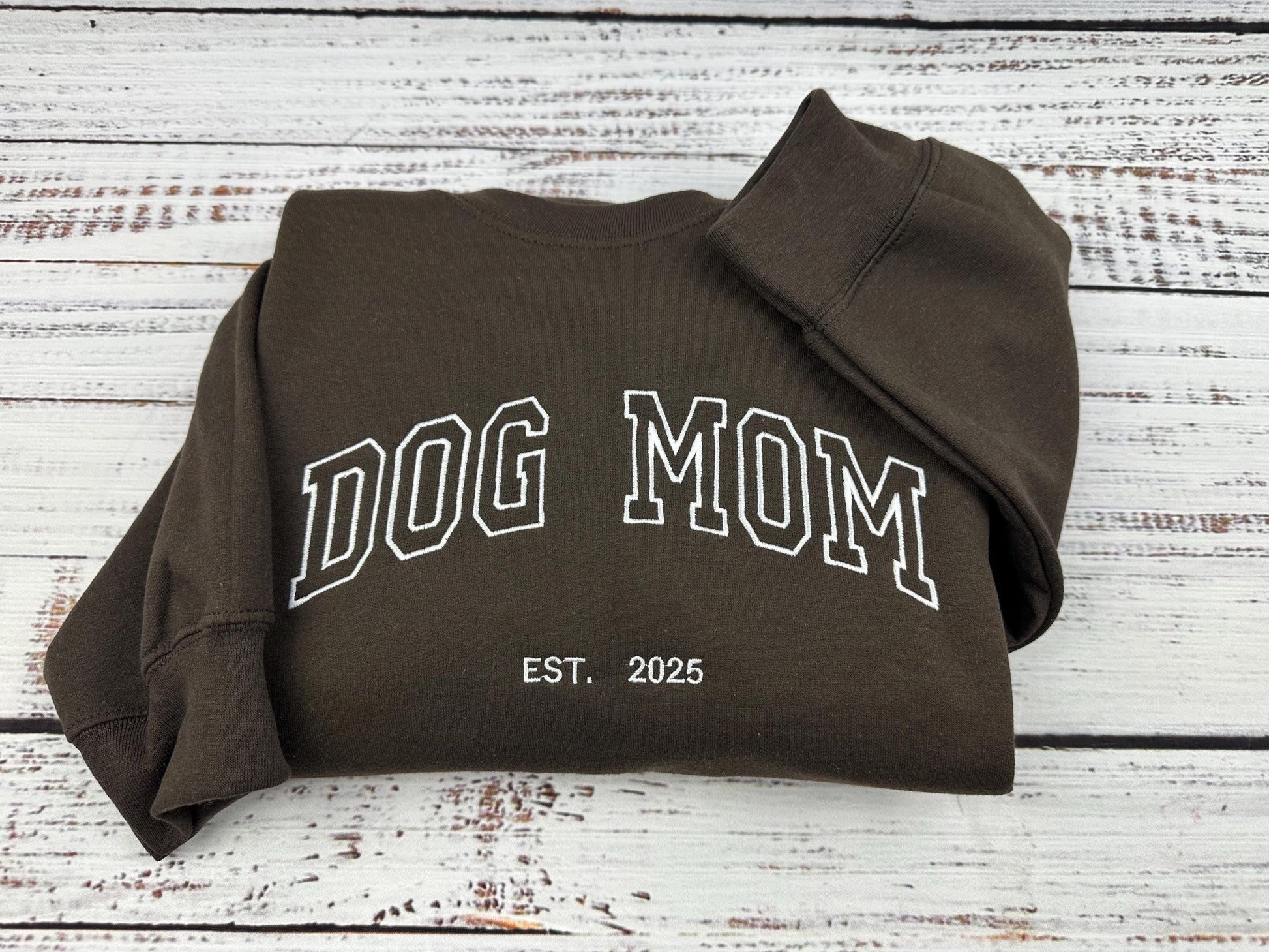 Custom Dog Mom Embroidered Sweatshirt
