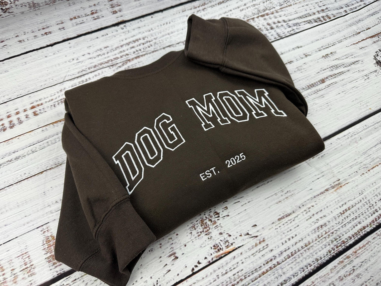 Custom Dog Mom Embroidered Sweatshirt