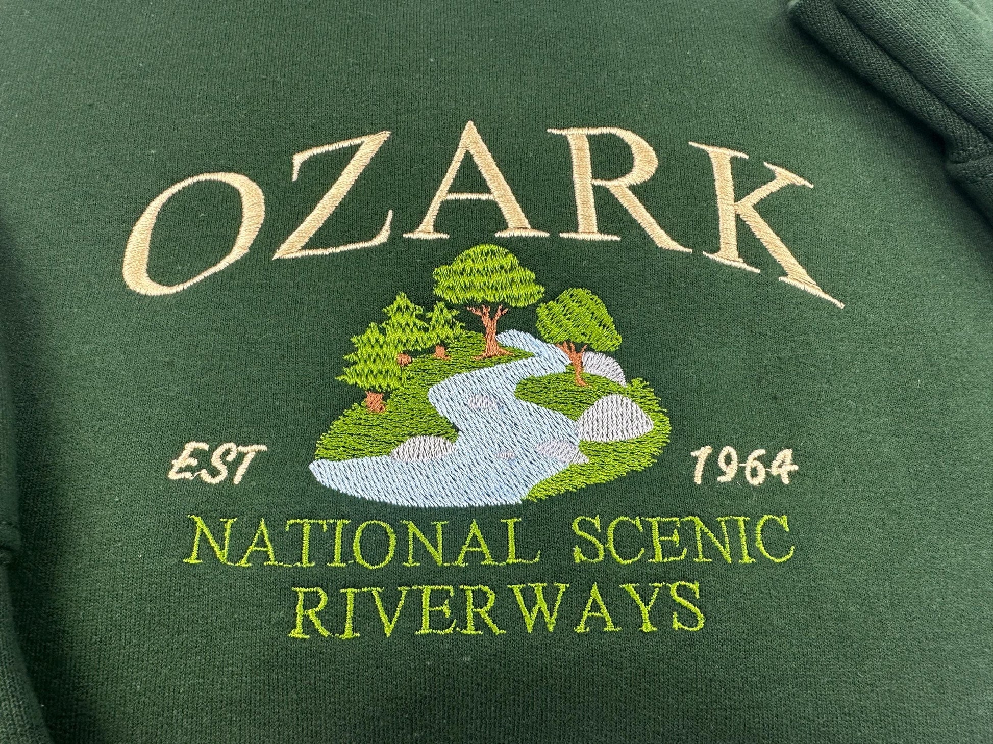 Ozark National Scenic Riverways Embroidered Crewneck Sweatshirt - Custom Missouri Sweater