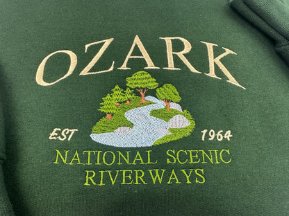 Ozark National Scenic Riverways Embroidered Crewneck Sweatshirt - Custom Missouri Sweater