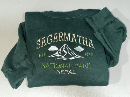 Embroidered Sagarmatha National Park Sweatshirt– Mount Everest Park