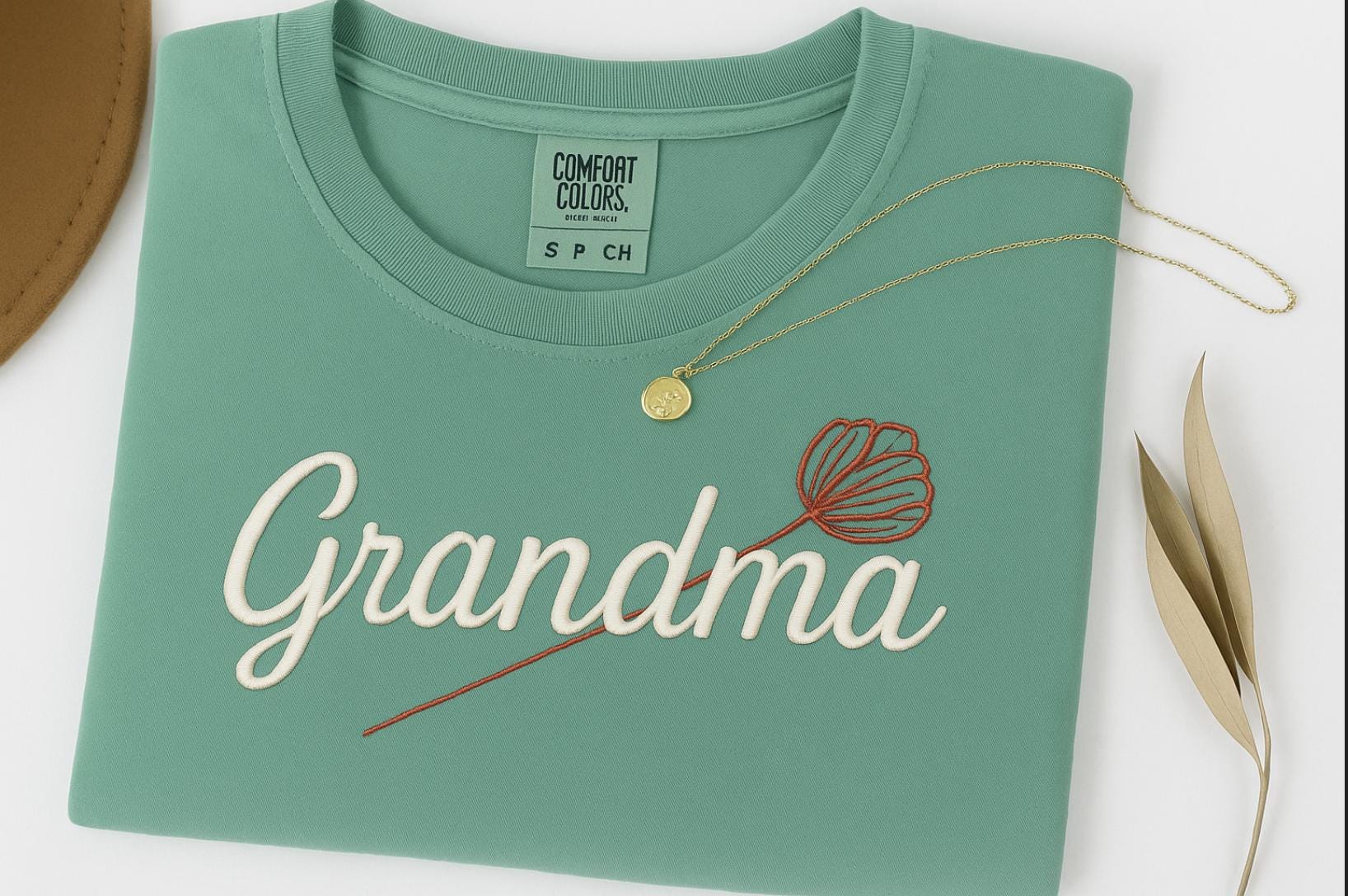 Custom Mothers Day Shirt- Comfort Colors Embroidered Tee