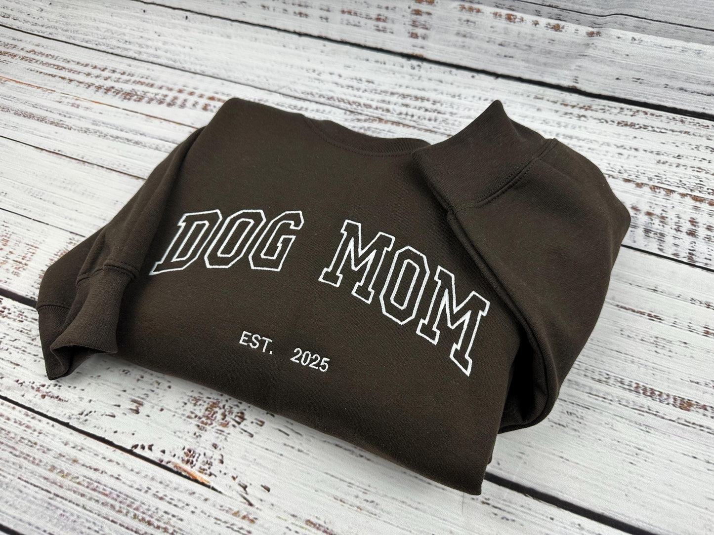 Custom Dog Mom Embroidered Sweatshirt