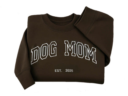 Custom Dog Mom Embroidered Sweatshirt