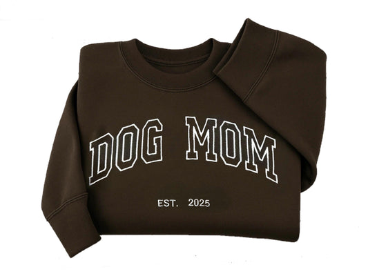 Custom Dog Mom Embroidered Sweatshirt