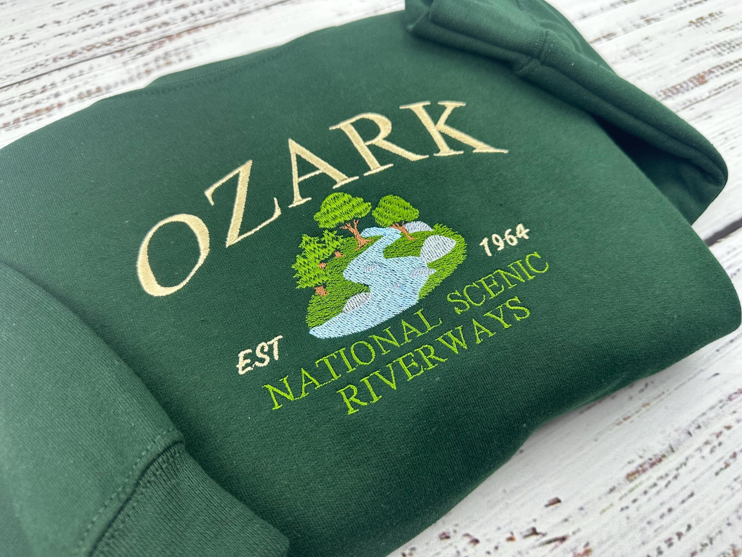 Ozark National Scenic Riverways Embroidered Crewneck Sweatshirt - Custom Missouri Sweater